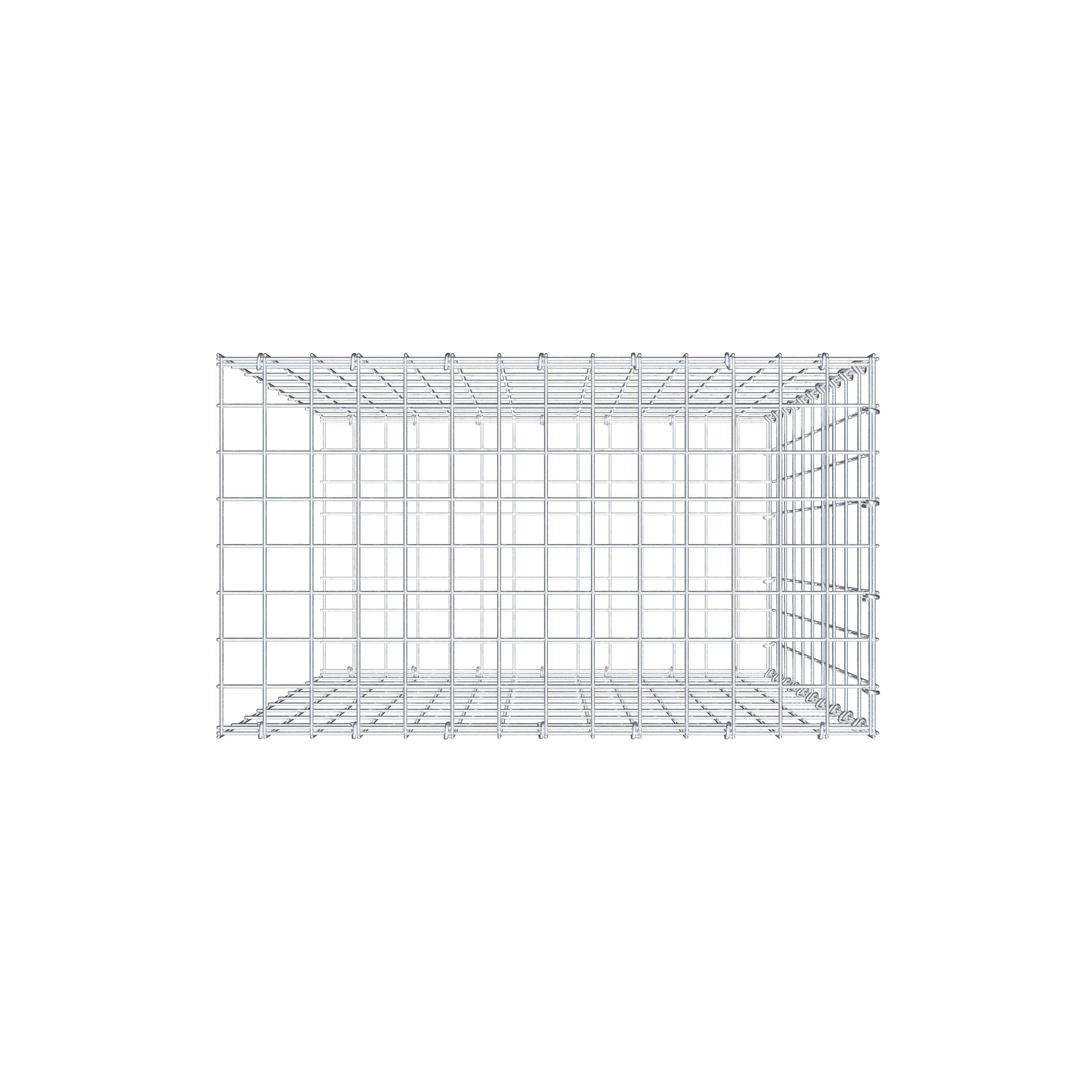 Schanskorf type 2 100 cm x 70 cm x 40 cm, maaswijdte 5 cm x 10 cm, C-ring