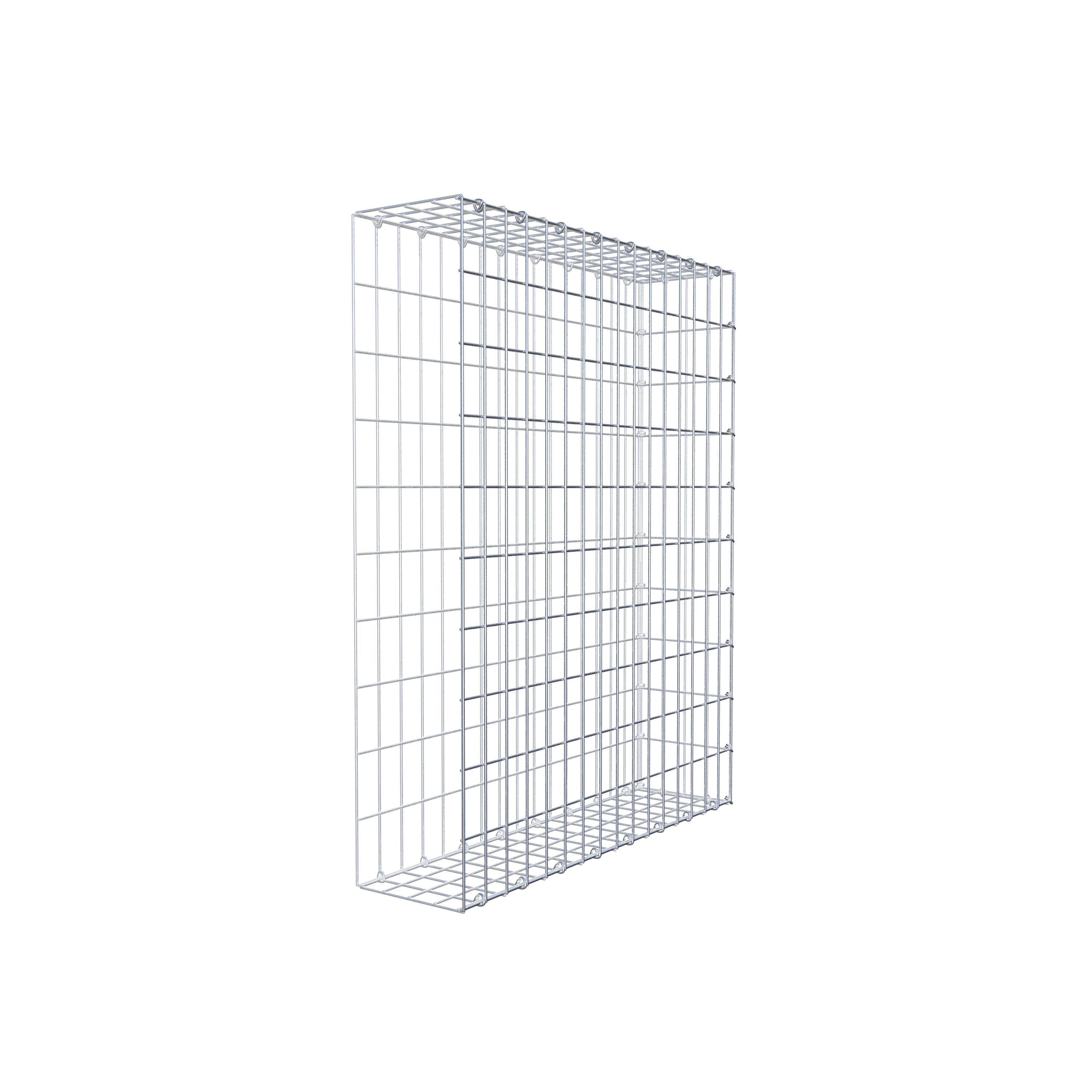 Opzetpaal type 2 100 cm x 80 cm x 20 cm, maaswijdte 5 cm x 10 cm, C-ring