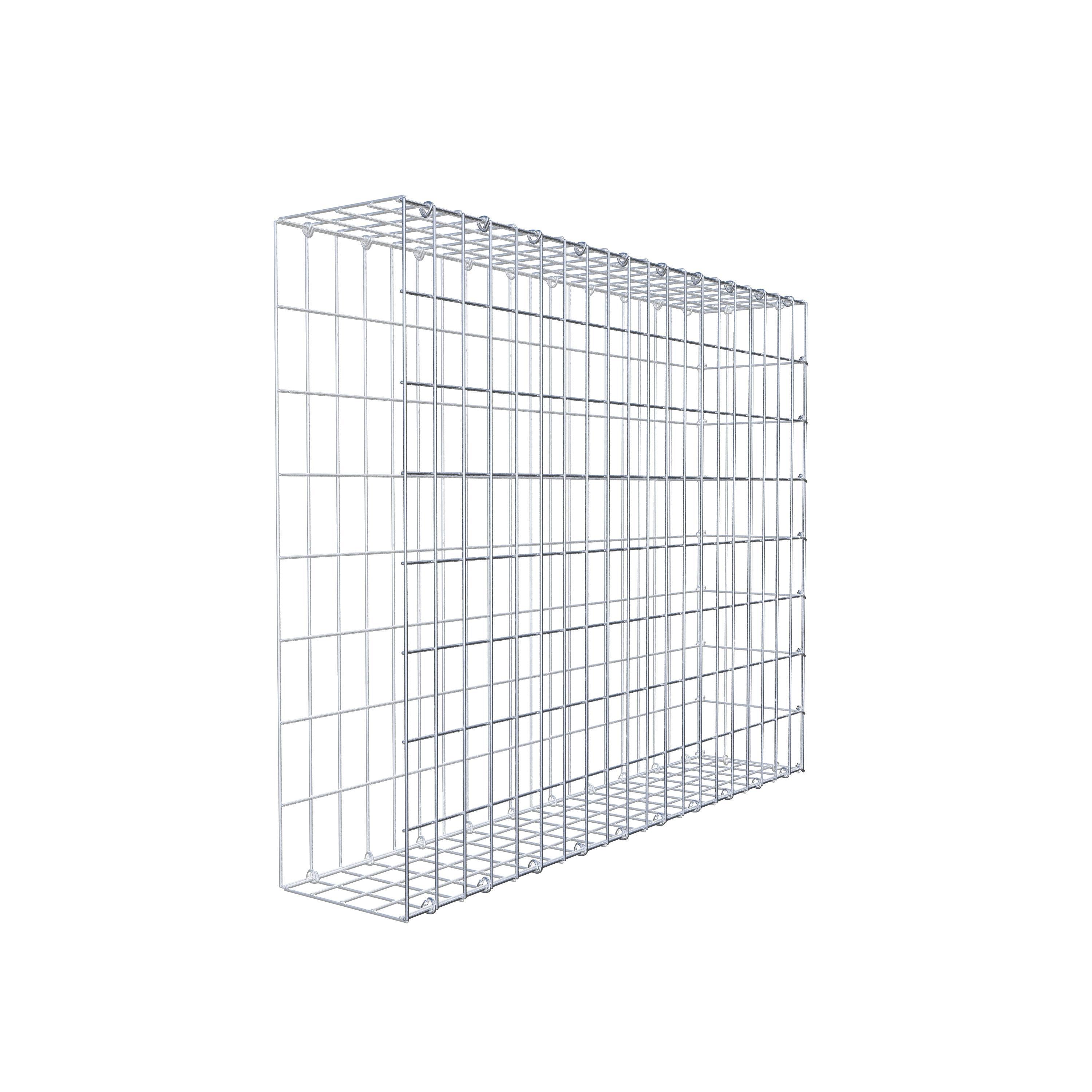 Mounted gabion type 2 100 cm x 80 cm x 20 cm, mesh size 5 cm x 10 cm, C-ring