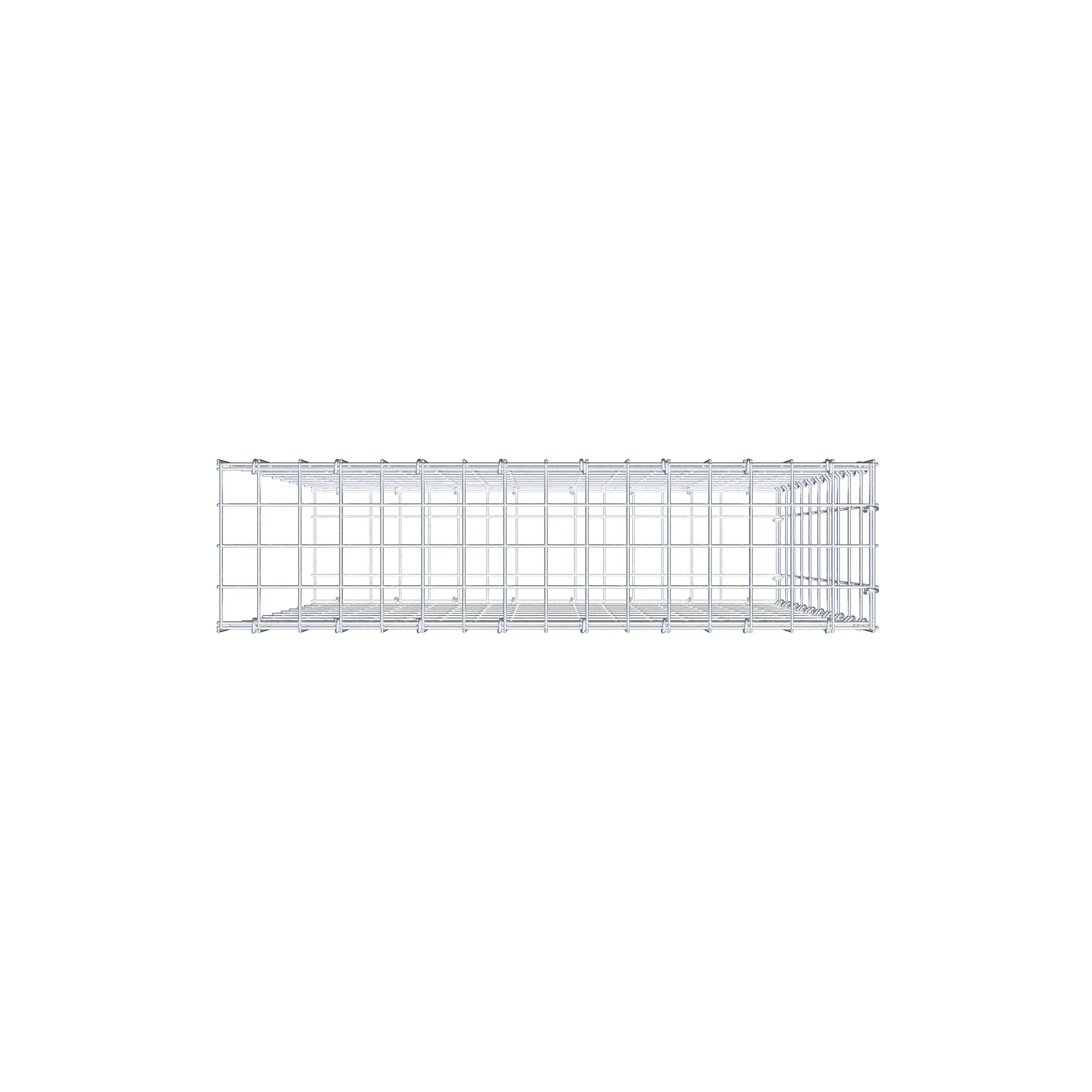 Mounted gabion type 2 100 cm x 80 cm x 20 cm, mesh size 5 cm x 10 cm, C-ring