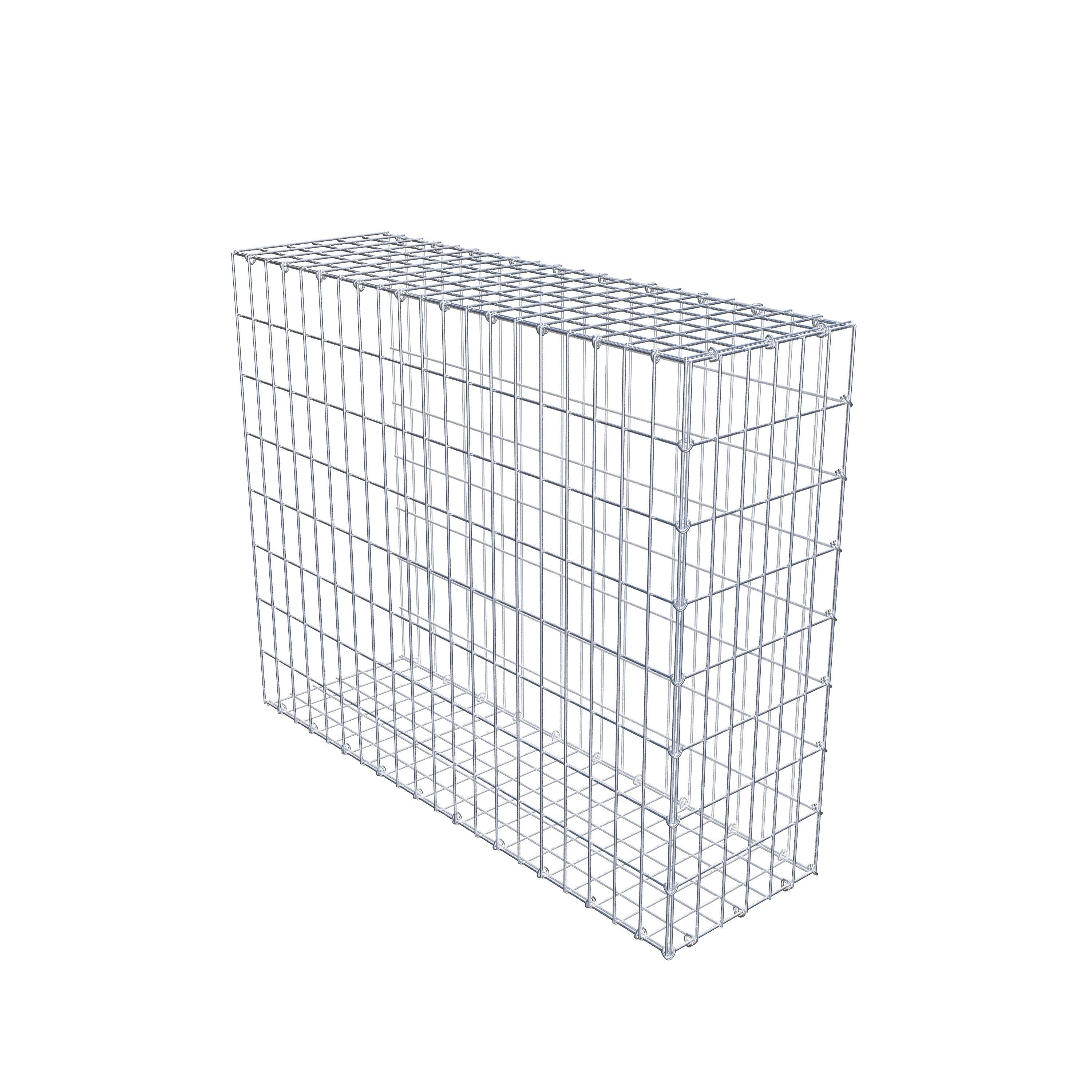 Monteret gabion type 2 100 cm x 80 cm x 30 cm, maskestørrelse 5 cm x 10 cm, C-ring