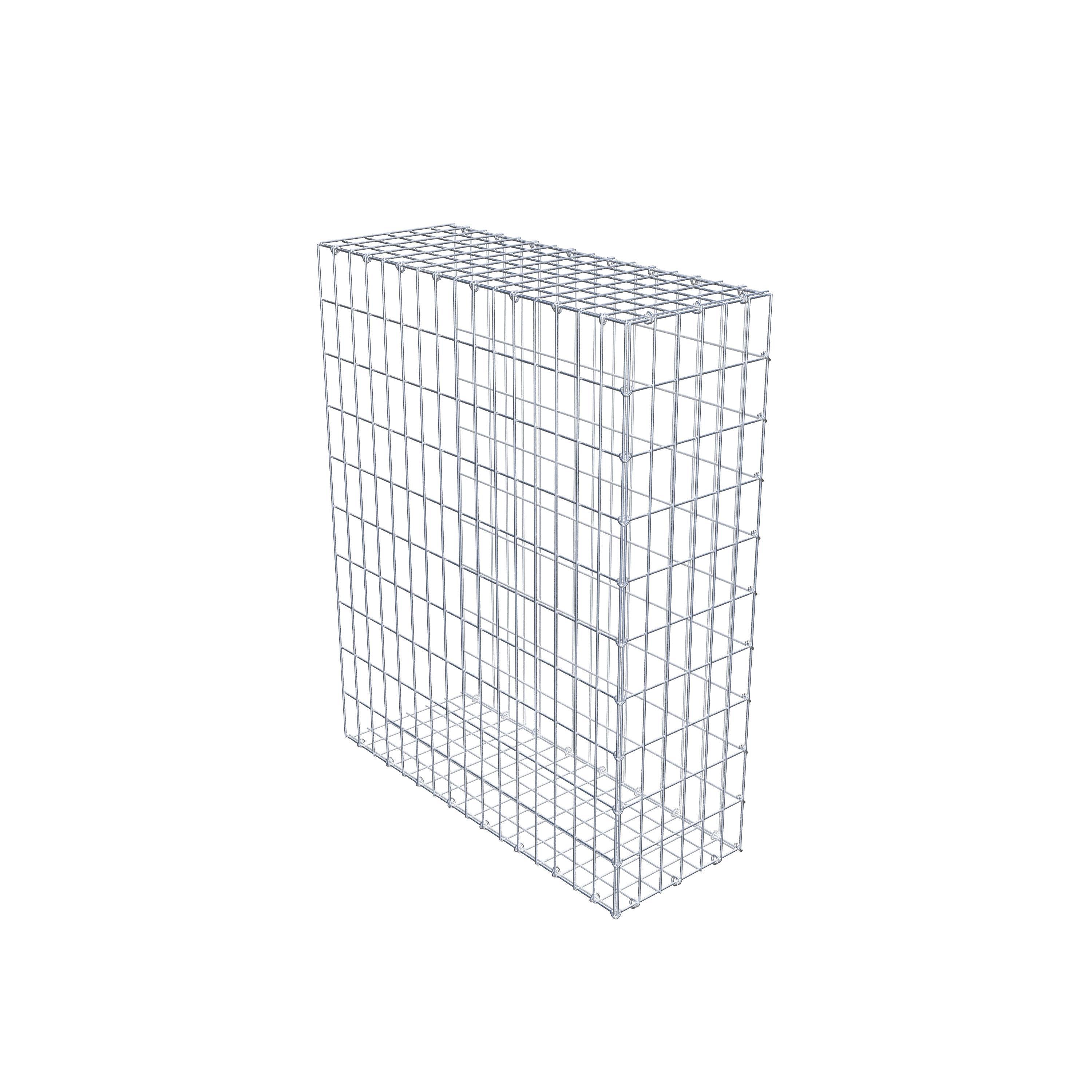 Monteret gabion type 2 100 cm x 80 cm x 30 cm, maskestørrelse 5 cm x 10 cm, C-ring