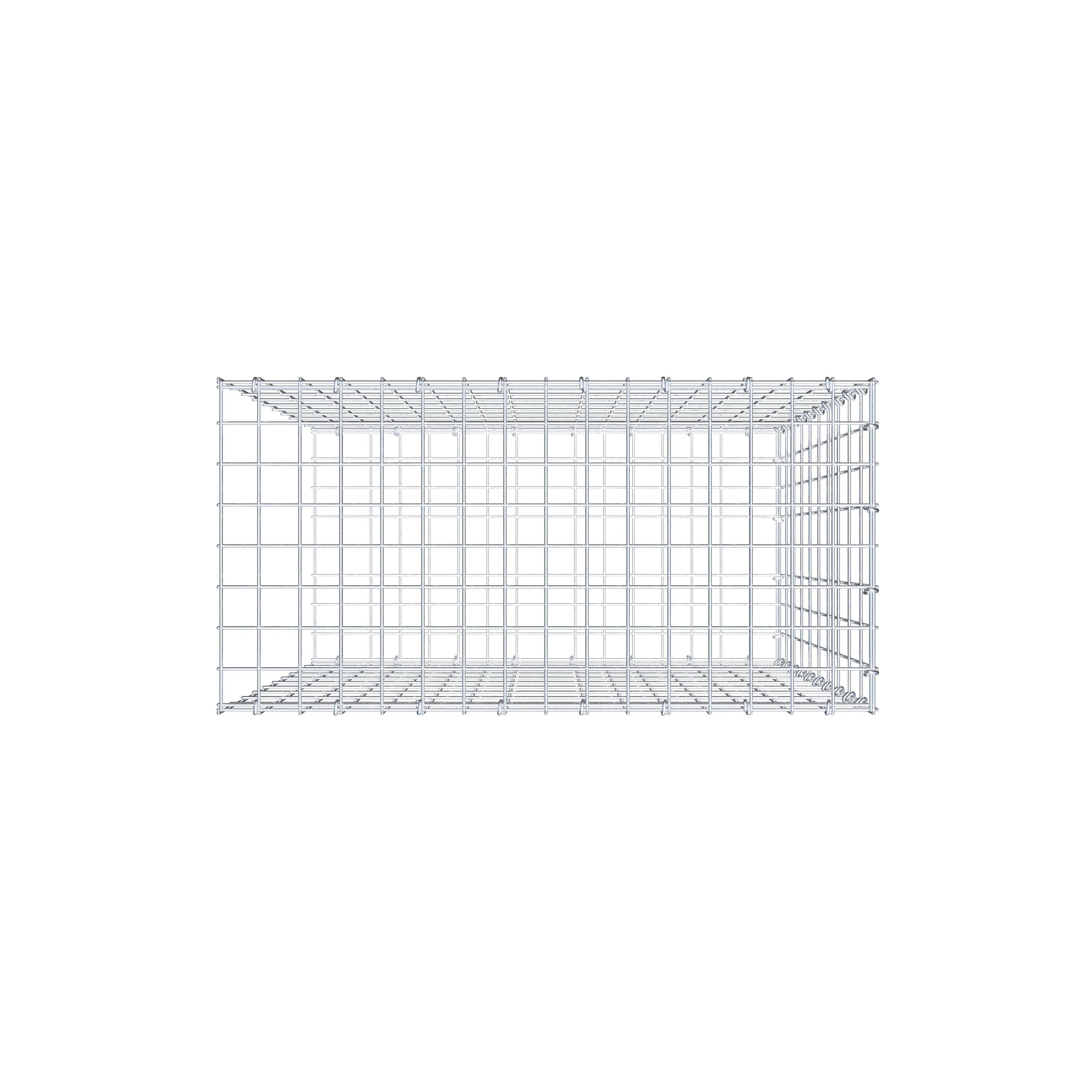 Schanskorf type 2 100 cm x 80 cm x 40 cm, maaswijdte 5 cm x 10 cm, C-ring