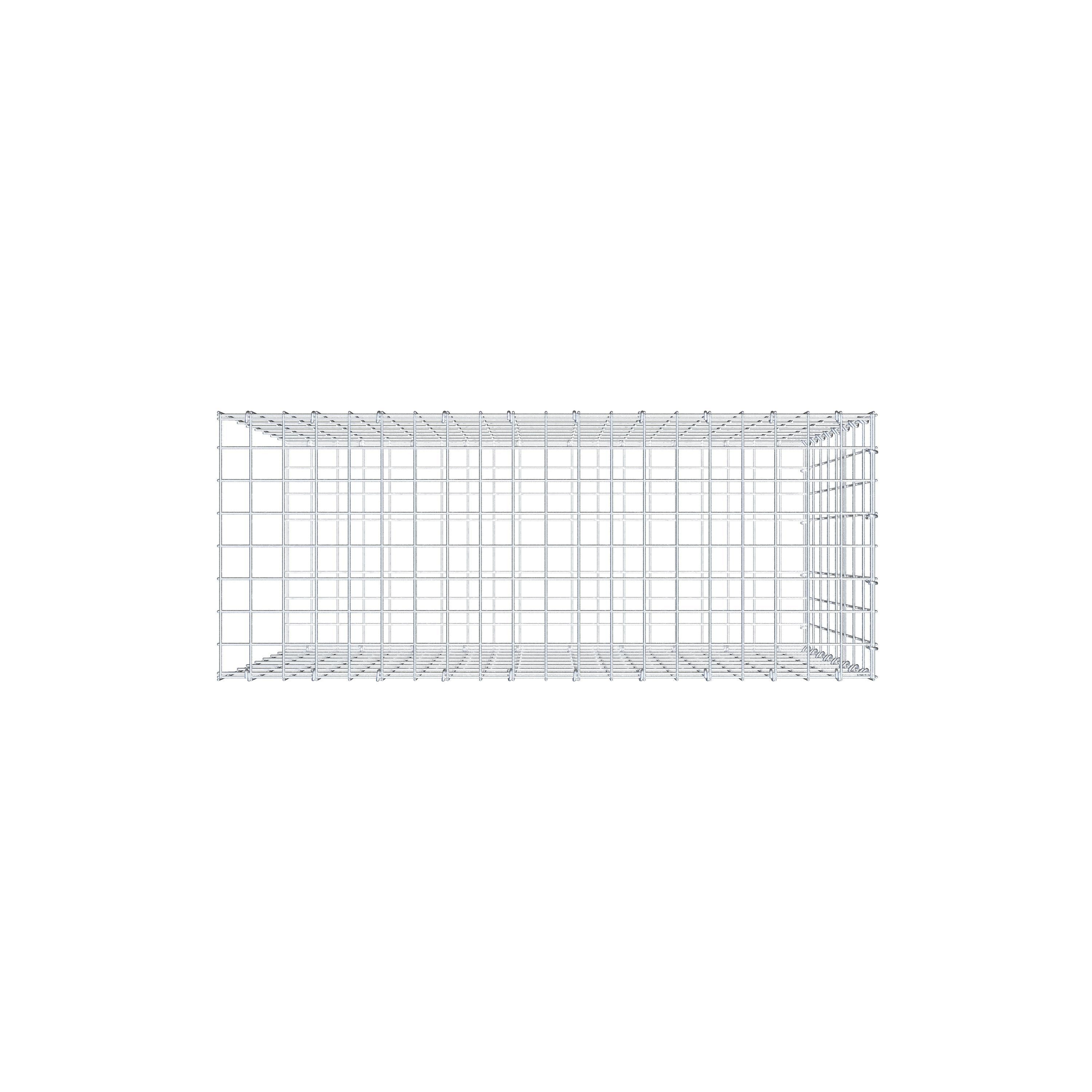 Mounted gabion type 2 100 cm x 80 cm x 40 cm, mesh size 5 cm x 10 cm, C-ring