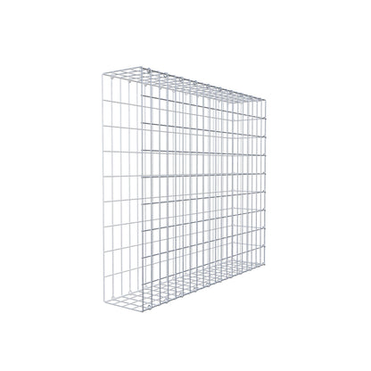 Monteret gabion type 2 100 cm x 90 cm x 20 cm, maskestørrelse 5 cm x 10 cm, C-ring