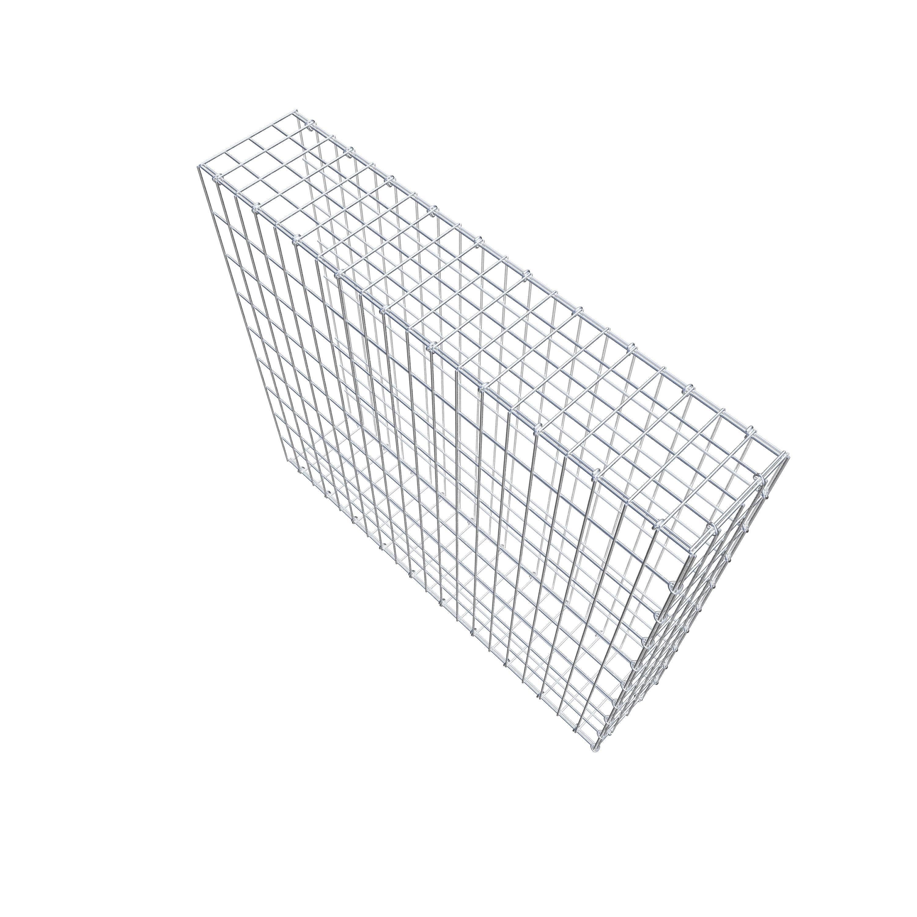 Mounted gabion type 2 100 cm x 90 cm x 20 cm, mesh size 5 cm x 10 cm, C-ring