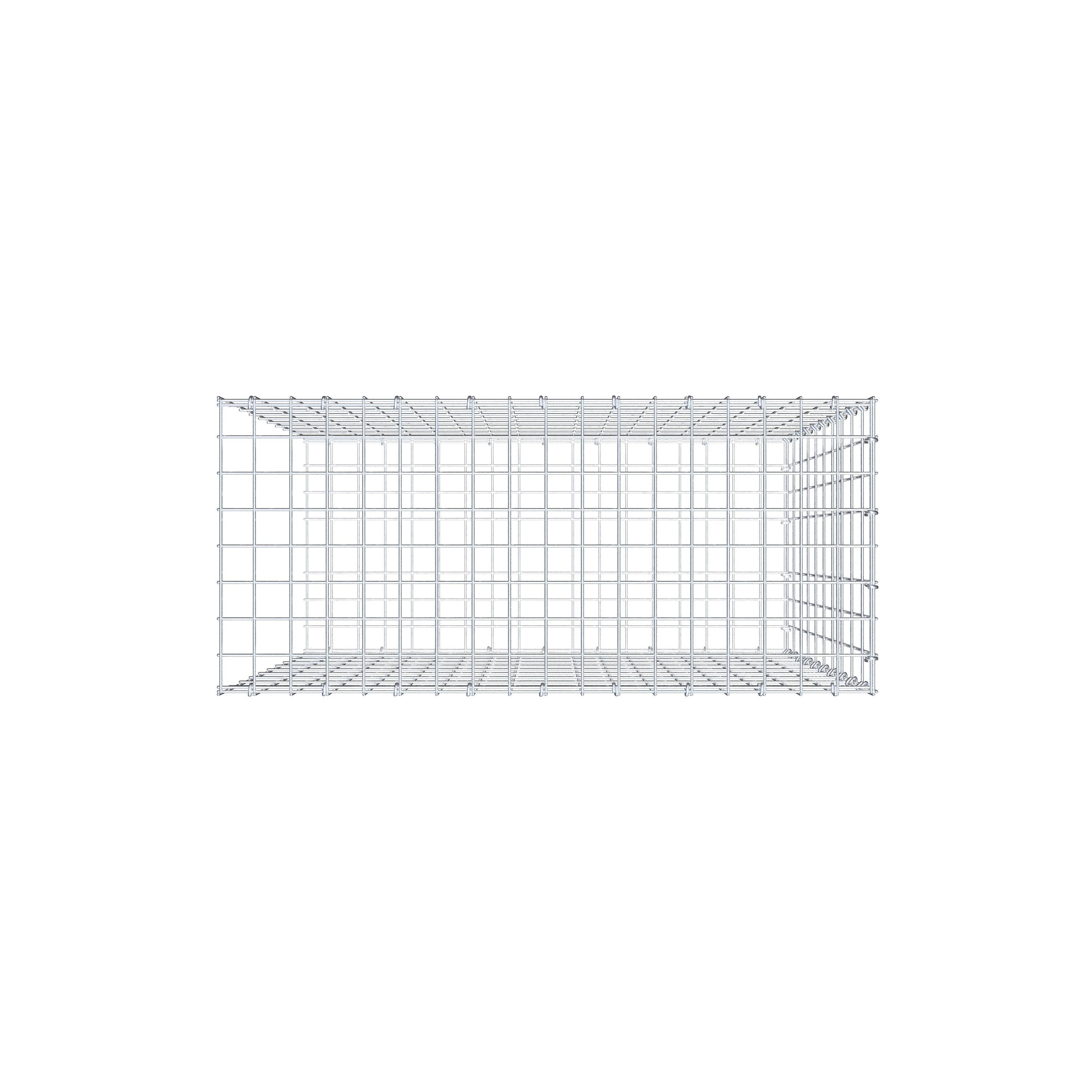 Schanskorf type 2 100 cm x 90 cm x 40 cm, maaswijdte 5 cm x 10 cm, C-ring