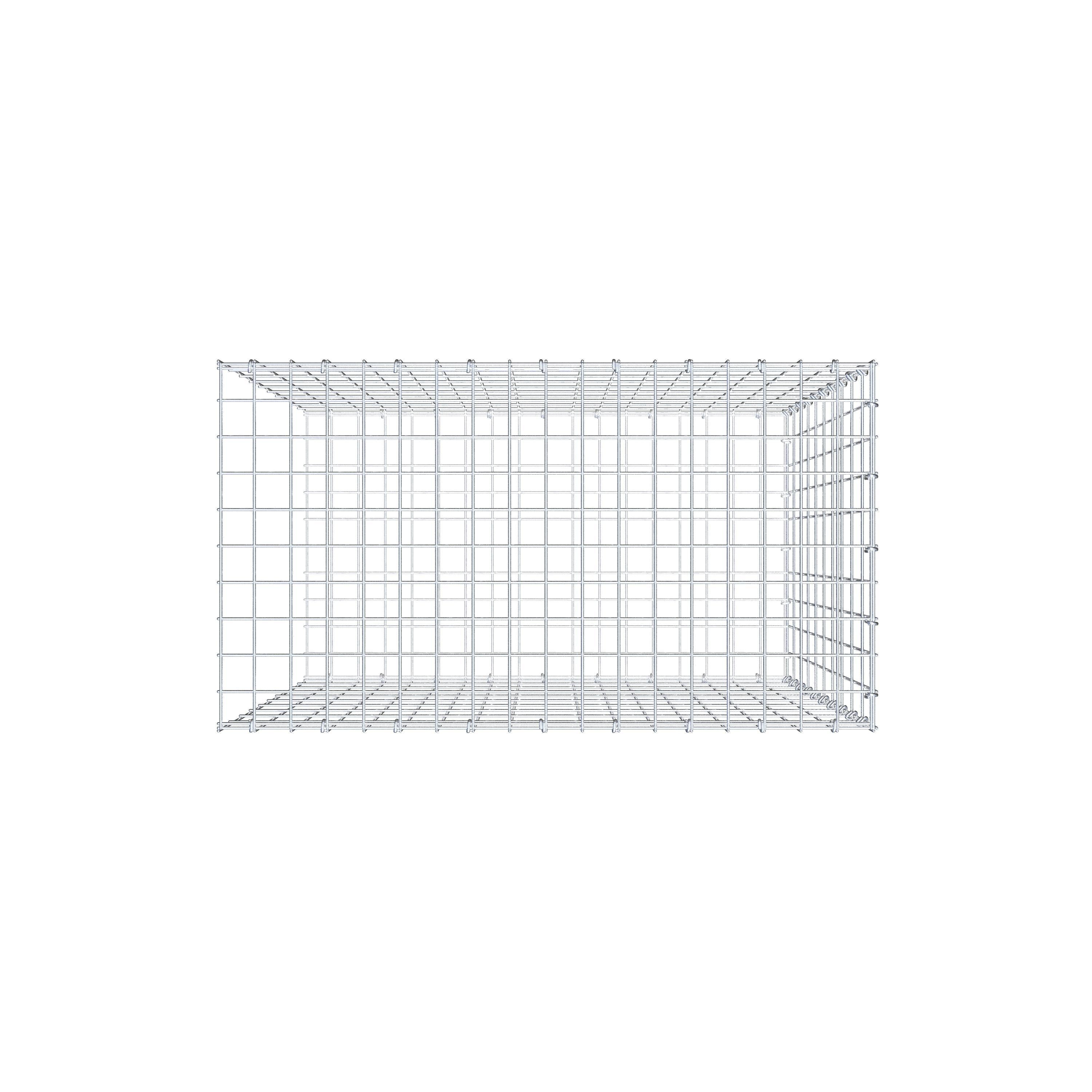 Schanskorf type 2 100 cm x 90 cm x 50 cm, maaswijdte 5 cm x 10 cm, C-ring