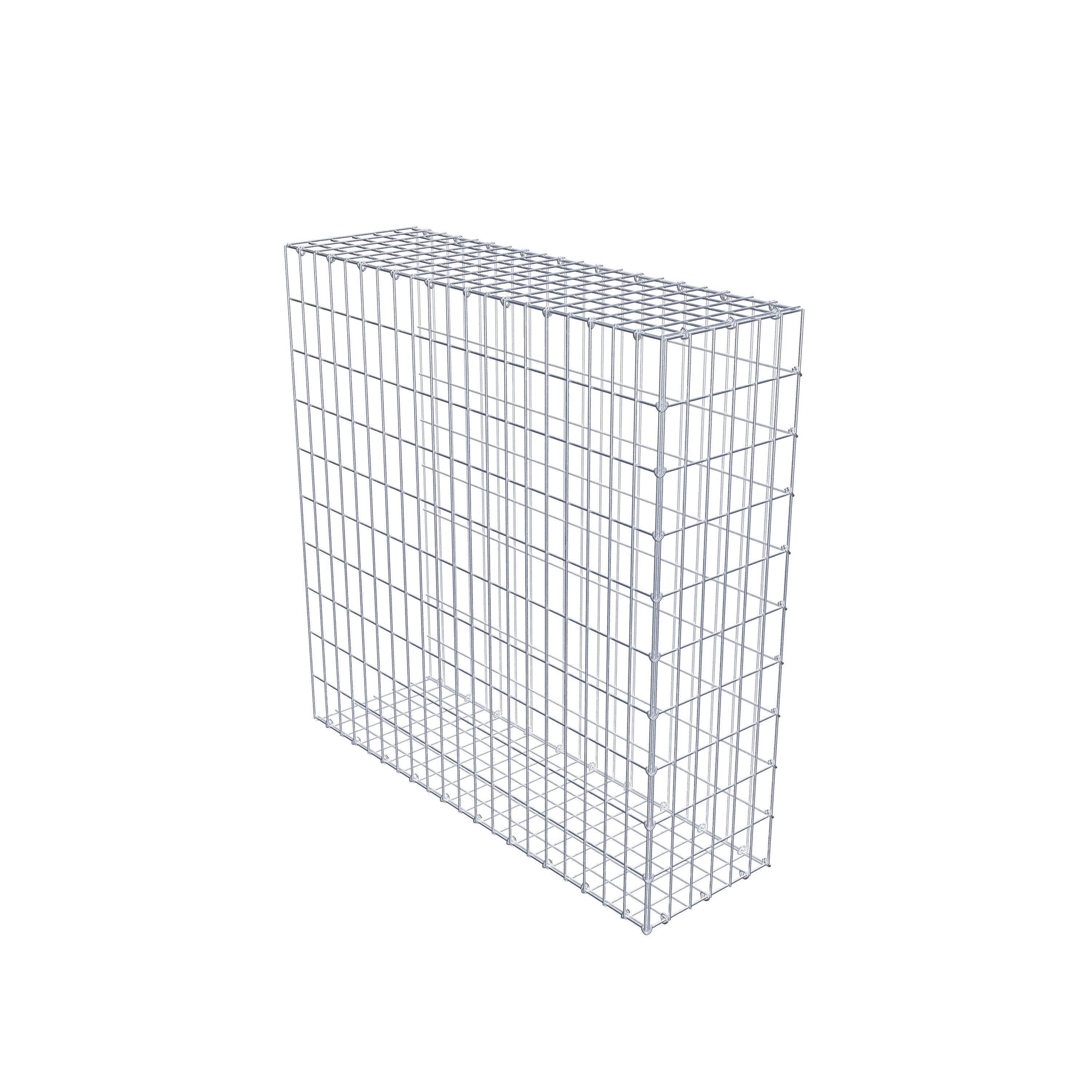 Extra gabion typ 2 100 cm x 100 cm x 30 cm, maskstorlek 5 cm x 10 cm, C-ring
