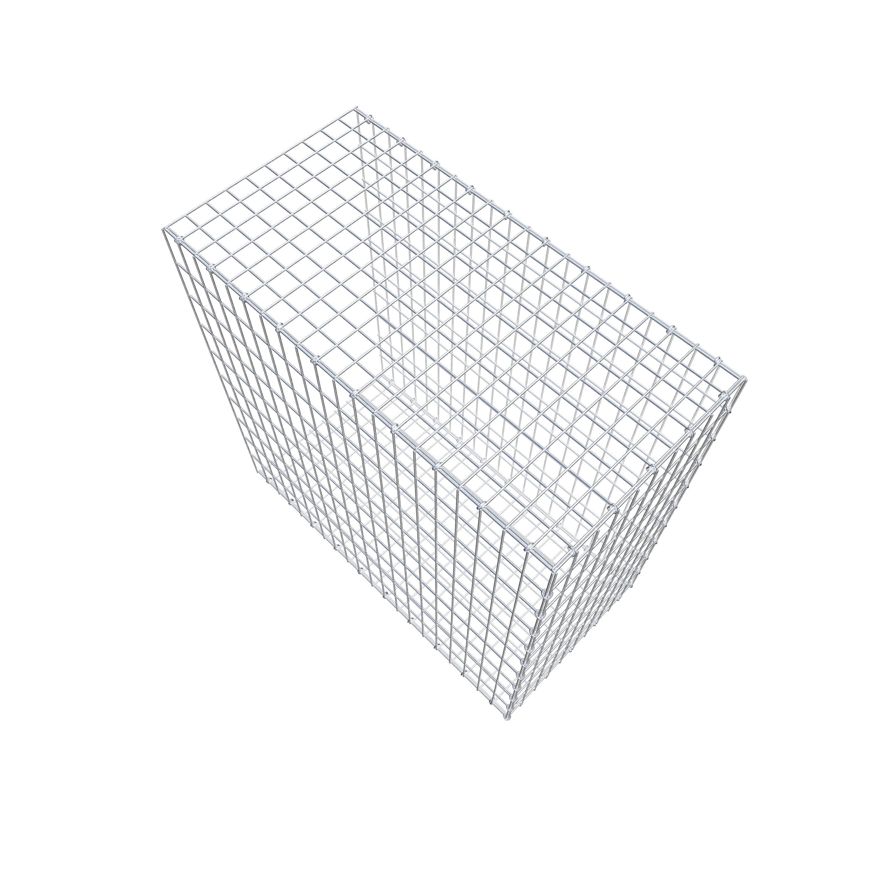 Mounted gabion type 2 100 cm x 100 cm x 50 cm, mesh size 5 cm x 10 cm, C-ring