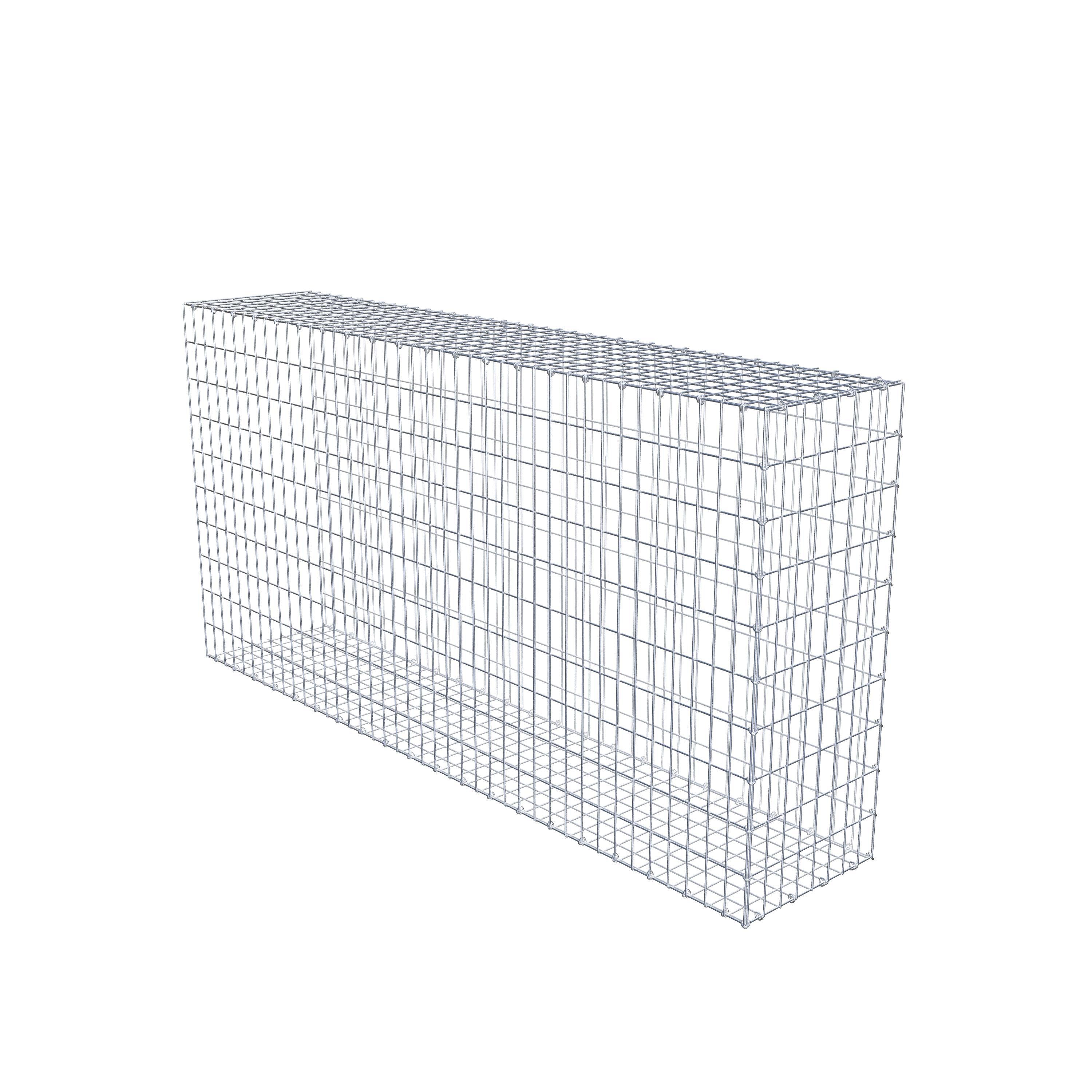 Mounted gabion type 2 200 cm x 100 cm x 40 cm, mesh size 5 cm x 10 cm, C-ring