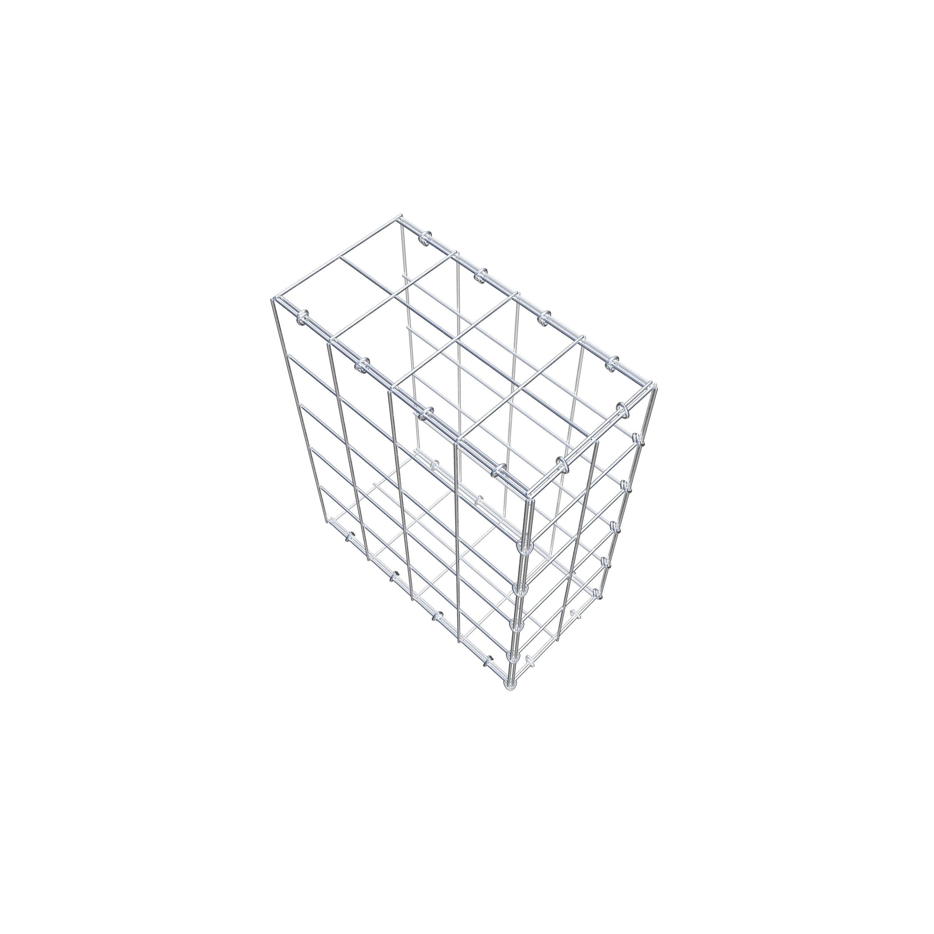 Schanskorf type 2 50 cm x 40 cm x 20 cm (L x H x D), maaswijdte 10 cm x 10 cm, C-ring