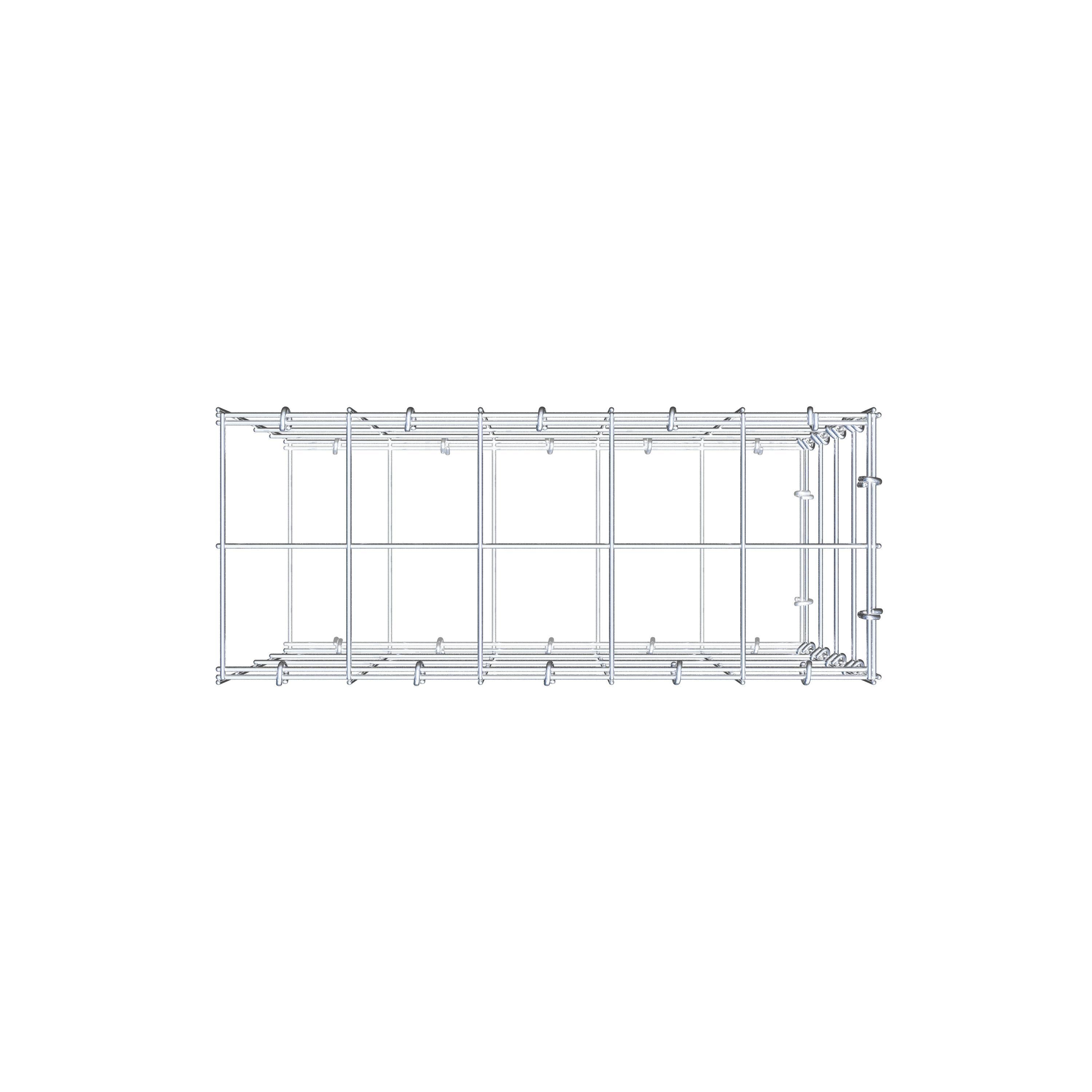 Schanskorf type 2 50 cm x 40 cm x 20 cm (L x H x D), maaswijdte 10 cm x 10 cm, C-ring