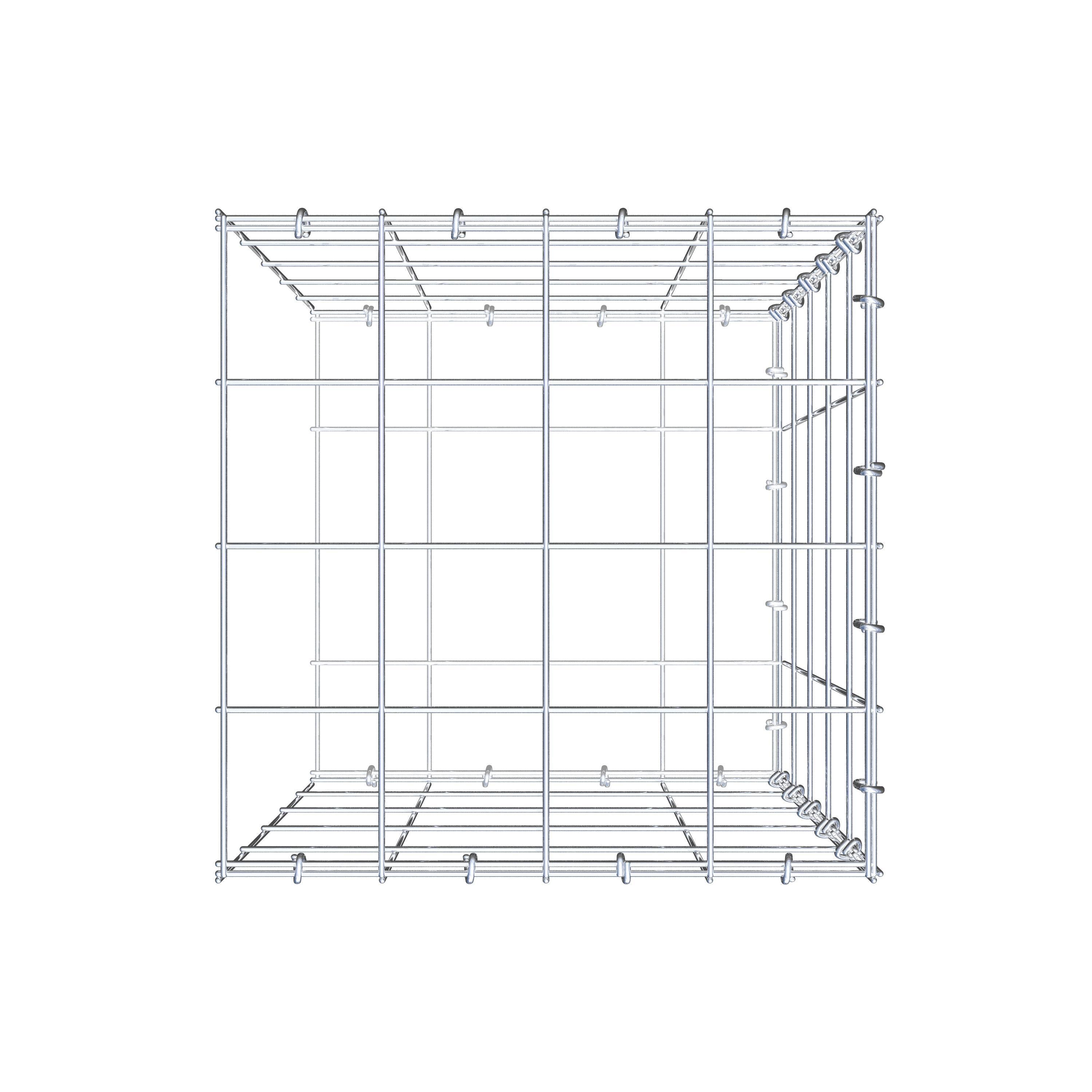 Schanskorf type 2 50 cm x 40 cm x 40 cm (L x H x D), maaswijdte 10 cm x 10 cm, C-ring