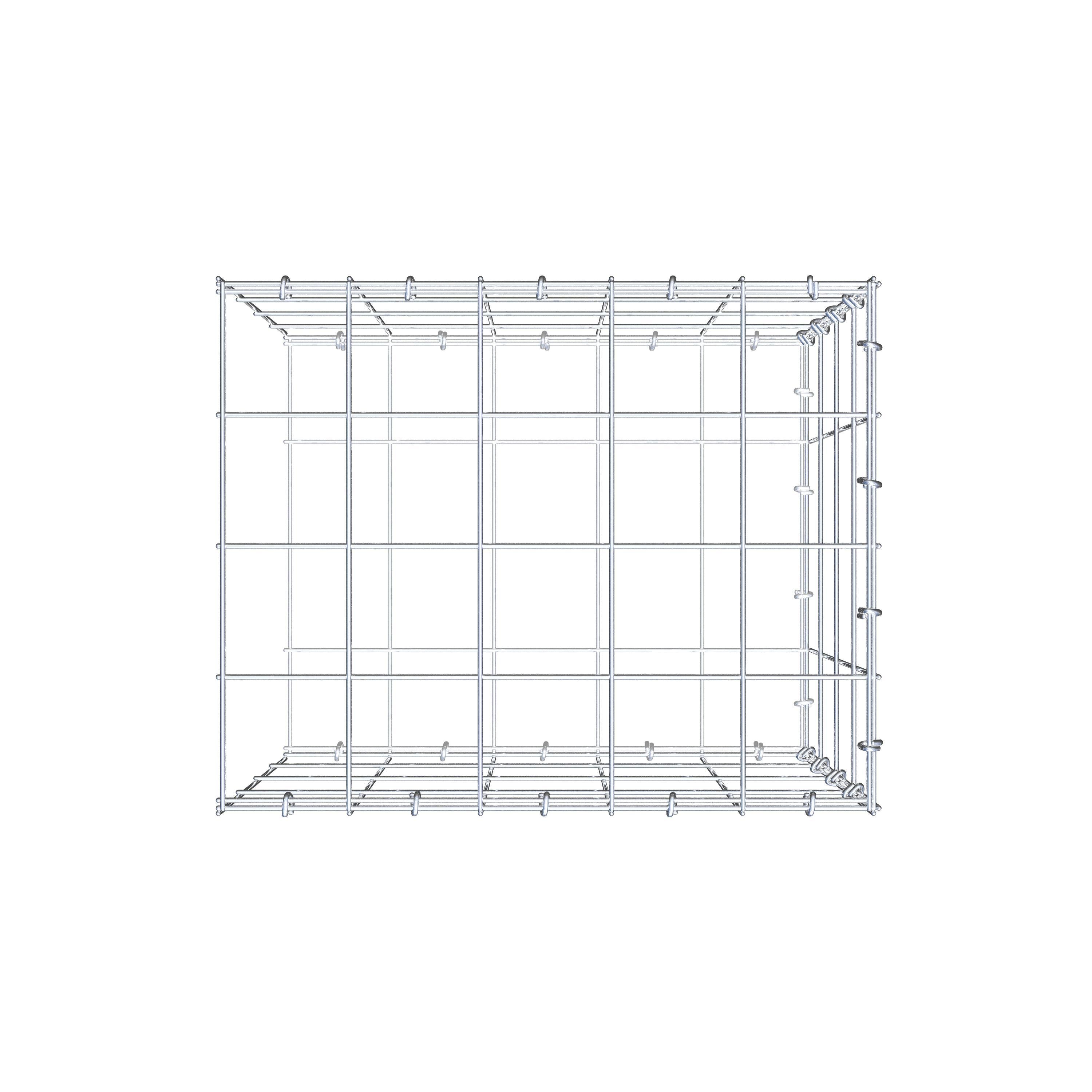 Monteret gabion type 2 50 cm x 40 cm x 40 cm (L x H x D), maskestørrelse 10 cm x 10 cm, C-ring