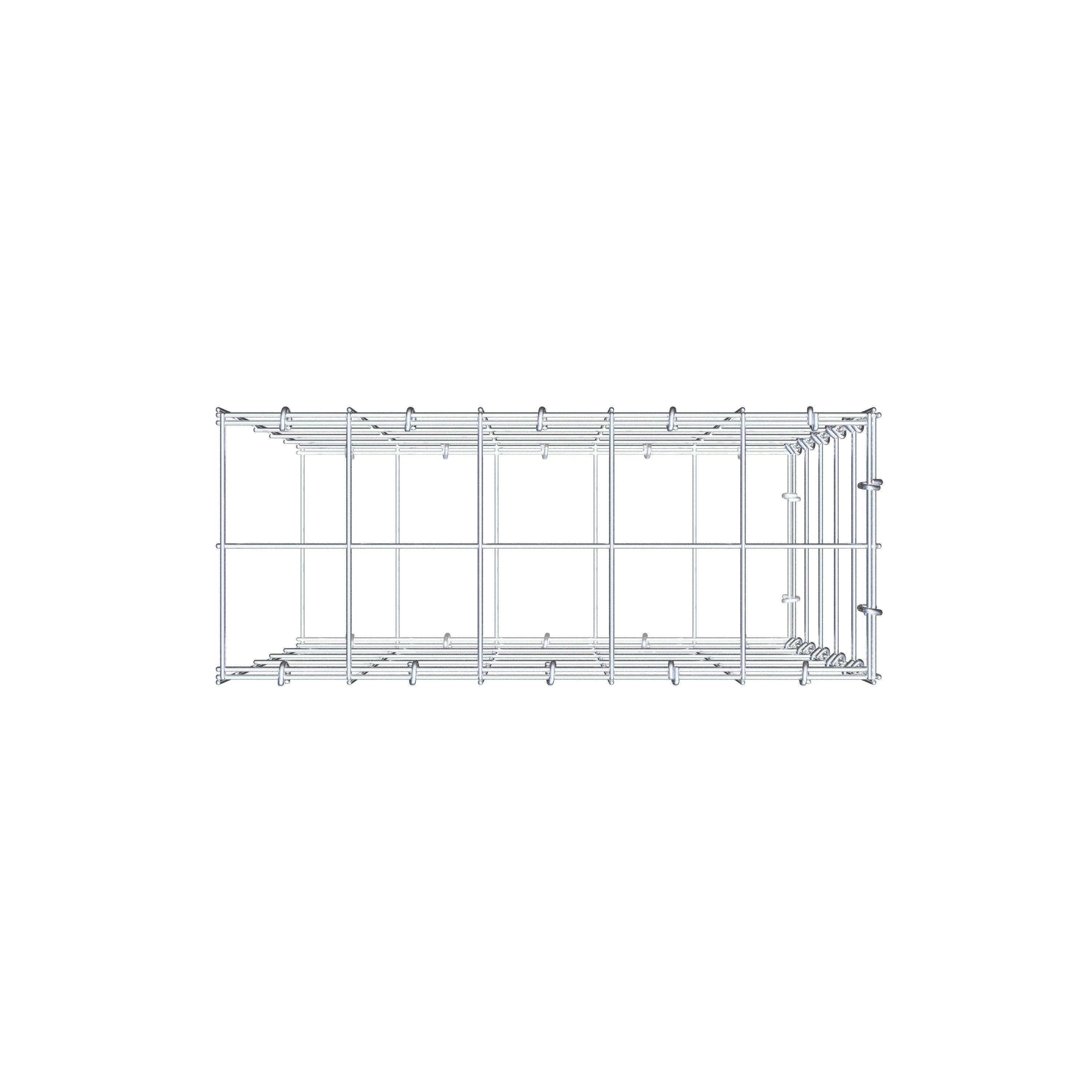 Gabbione aggiuntivo di tipo 2 50 cm x 50 cm x 20 cm (L x H x P), maglia 10 cm x 10 cm, anello a C