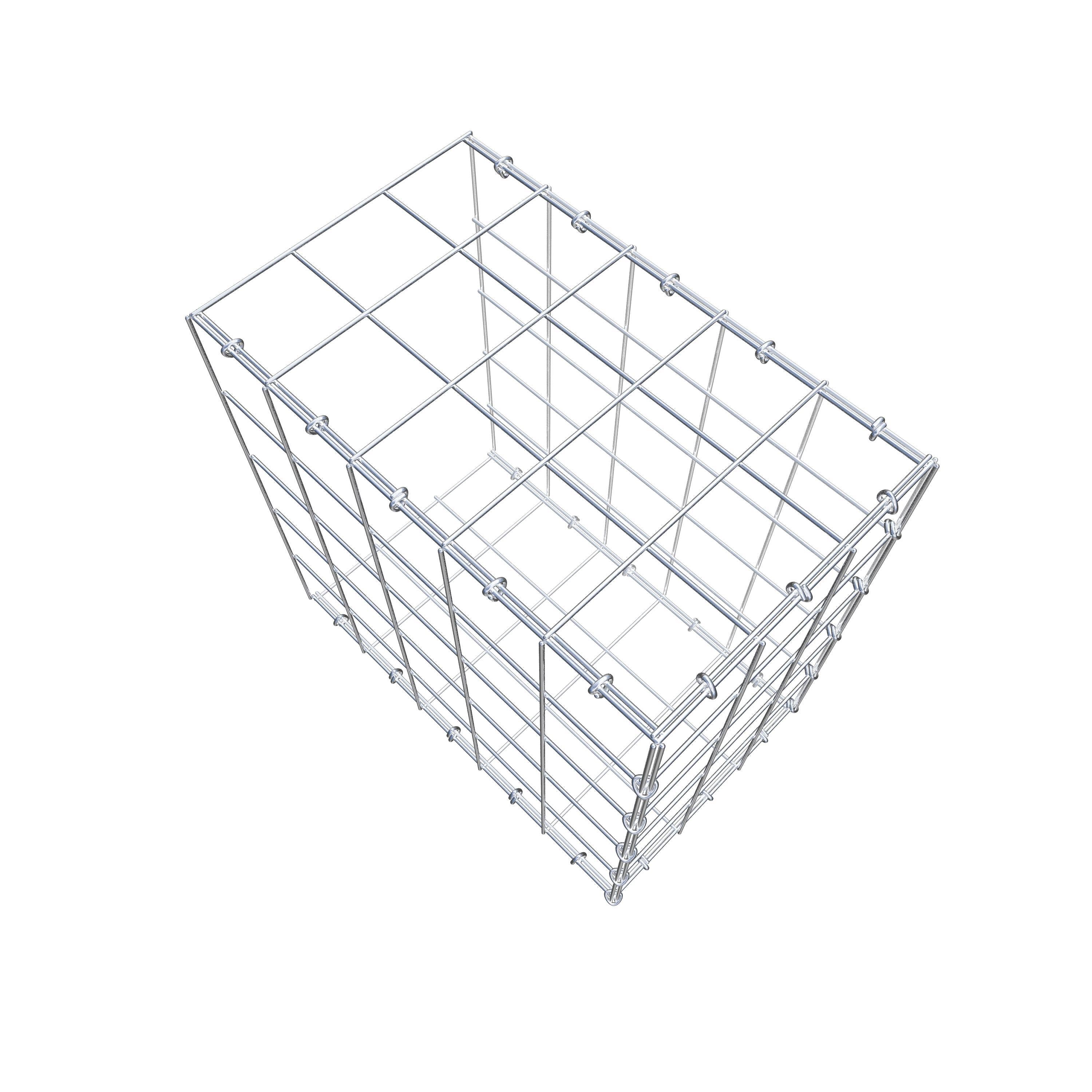 Schanskorf type 2 50 cm x 50 cm x 30 cm (L x H x D), maaswijdte 10 cm x 10 cm, C-ring