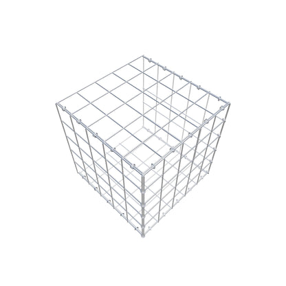 Opbouw schanskorf type 2 50 cm x 50 cm x 50 cm (L x H x D), maaswijdte 10 cm x 10 cm, C-ring