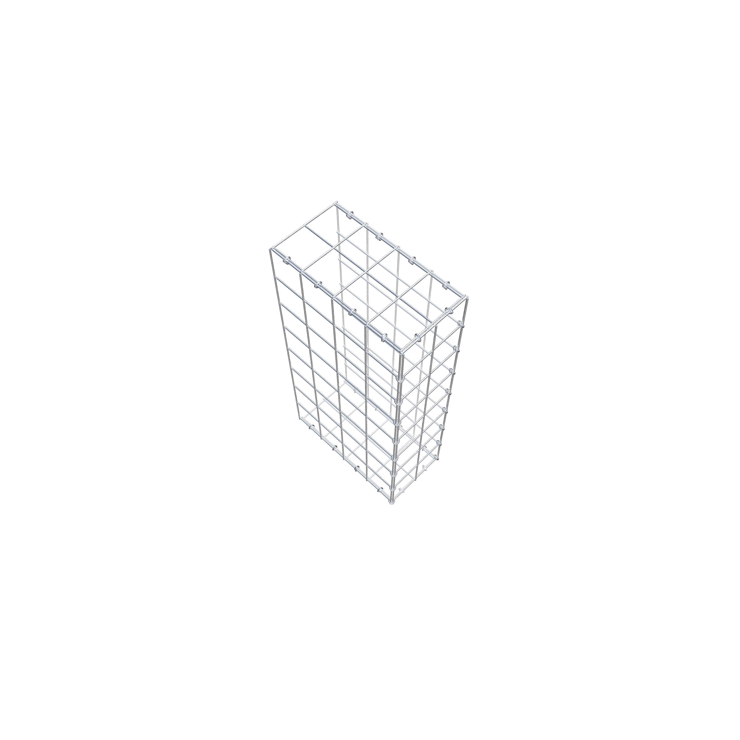 Toegevoegde pool type 2 80 cm x 40 cm x 20 cm (L x H x D), maaswijdte 10 cm x 10 cm, C-ring