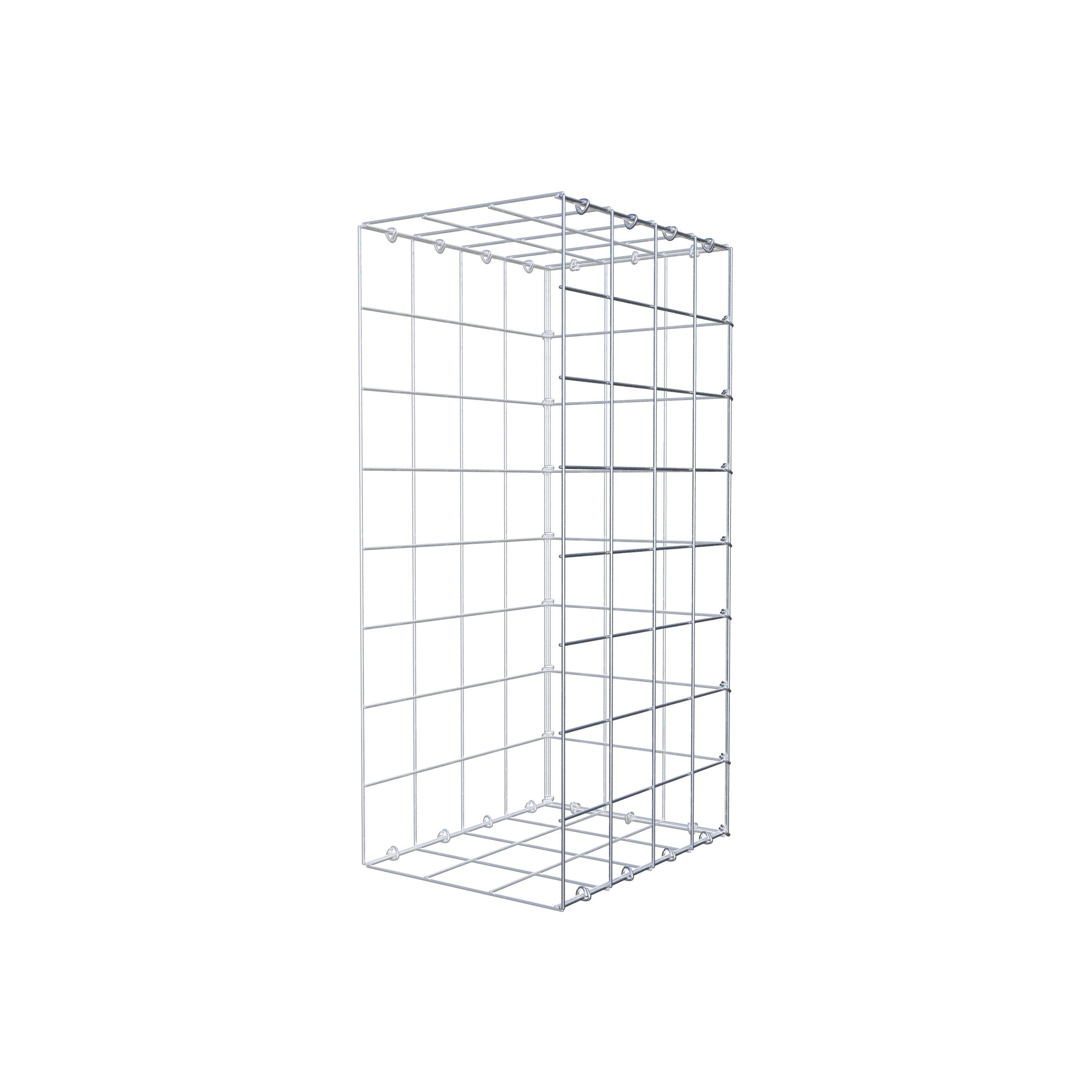 Monteret gabion type 2 80 cm x 40 cm x 30 cm (L x H x D), maskestørrelse 10 cm x 10 cm, C-ring