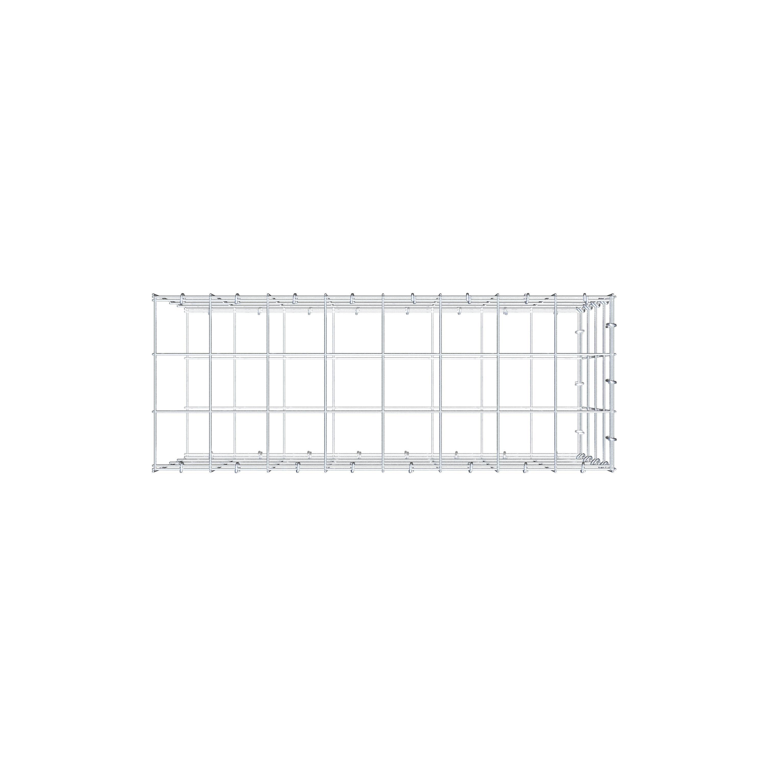 Monteret gabion type 2 80 cm x 40 cm x 30 cm (L x H x D), maskestørrelse 10 cm x 10 cm, C-ring