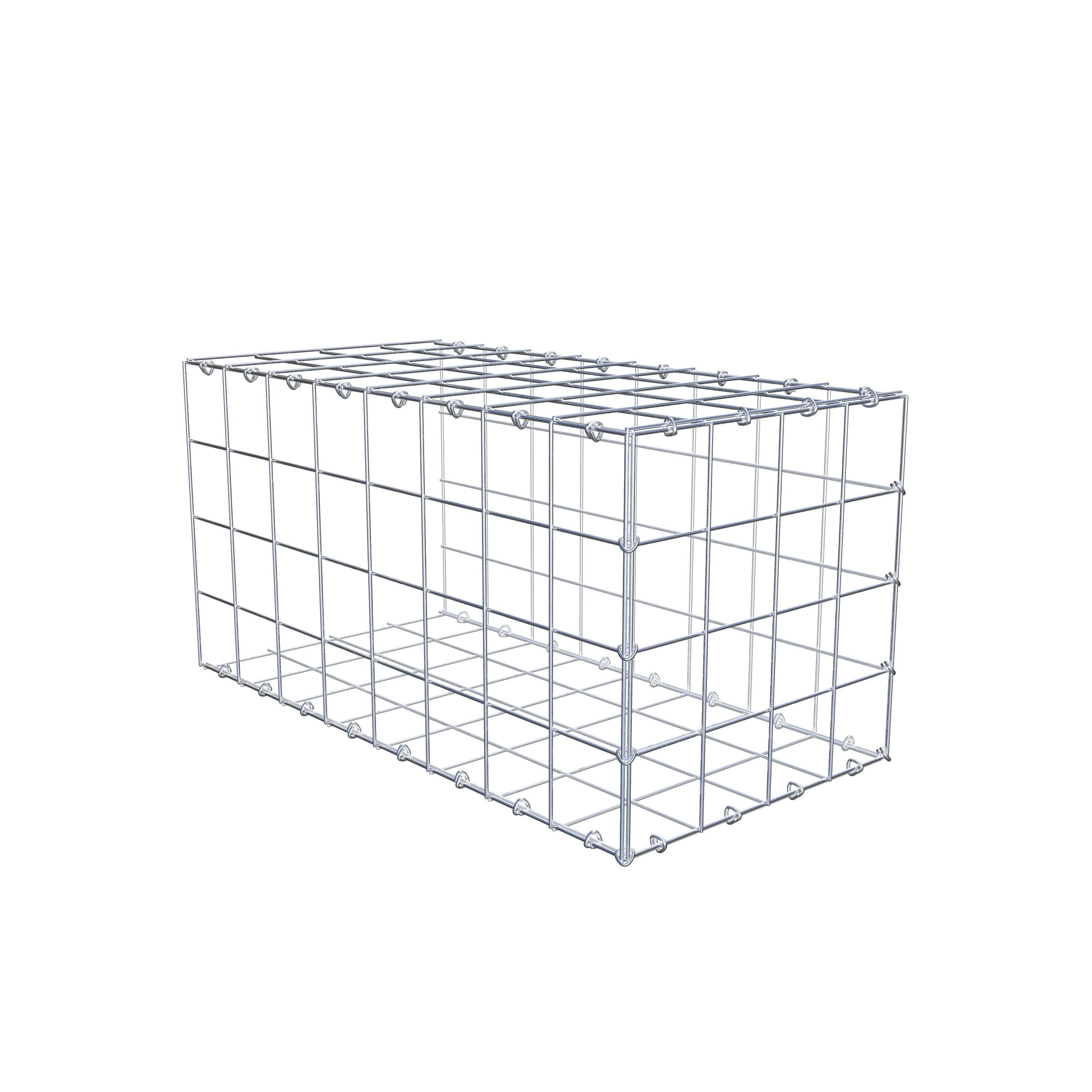 Monteret gabion type 2 80 cm x 40 cm x 40 cm (L x H x D), maskestørrelse 10 cm x 10 cm, C-ring