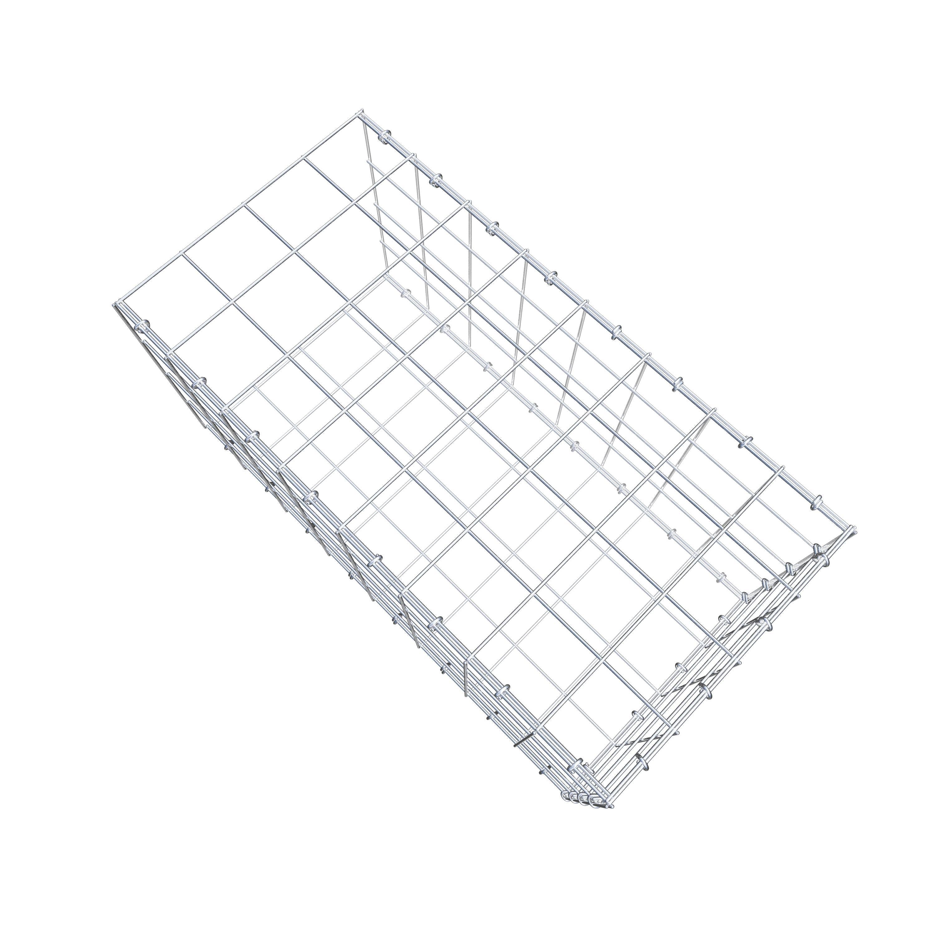 Monteret gabion type 2 80 cm x 40 cm x 40 cm (L x H x D), maskestørrelse 10 cm x 10 cm, C-ring