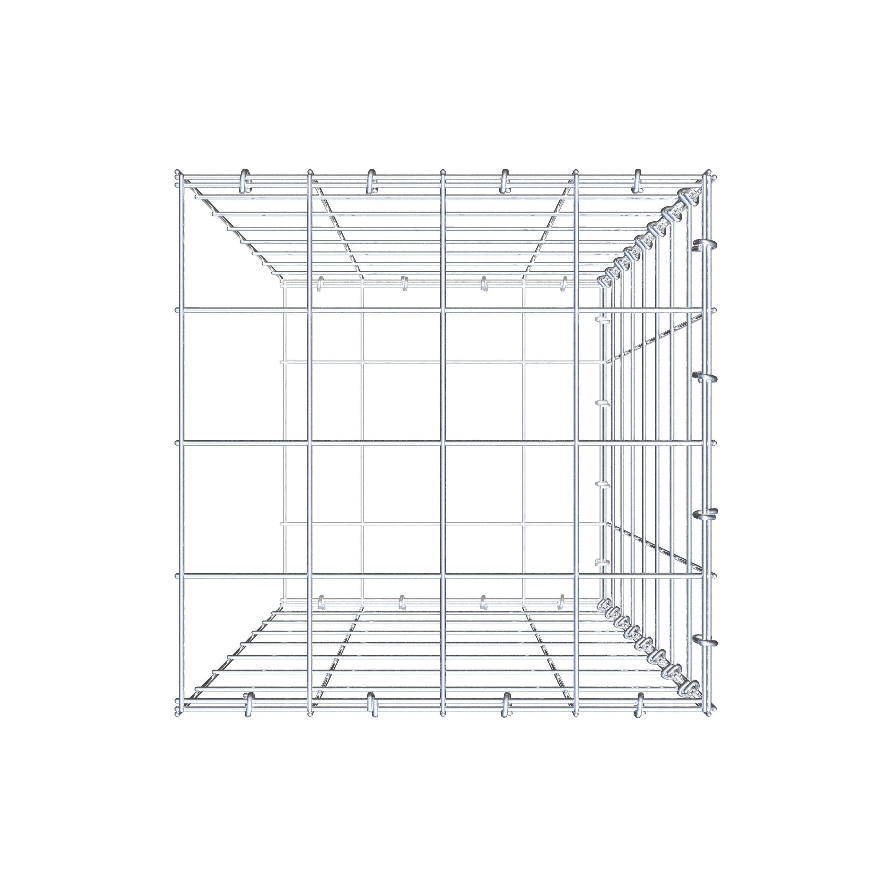 Schanskorf type 2 80 cm x 40 cm x 40 cm (L x H x D), maaswijdte 10 cm x 10 cm, C-ring