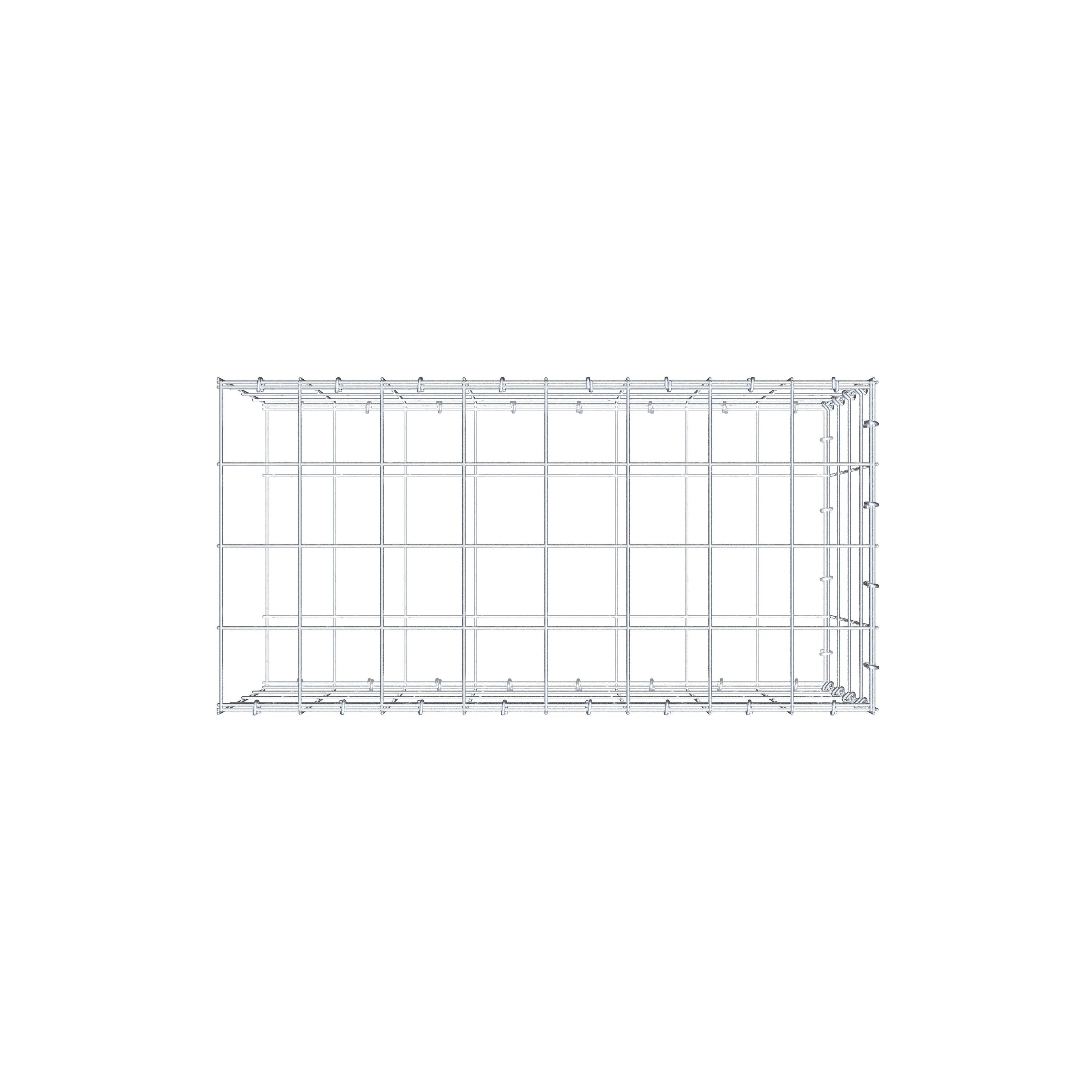 Schanskorf type 2 80 cm x 40 cm x 40 cm (L x H x D), maaswijdte 10 cm x 10 cm, C-ring