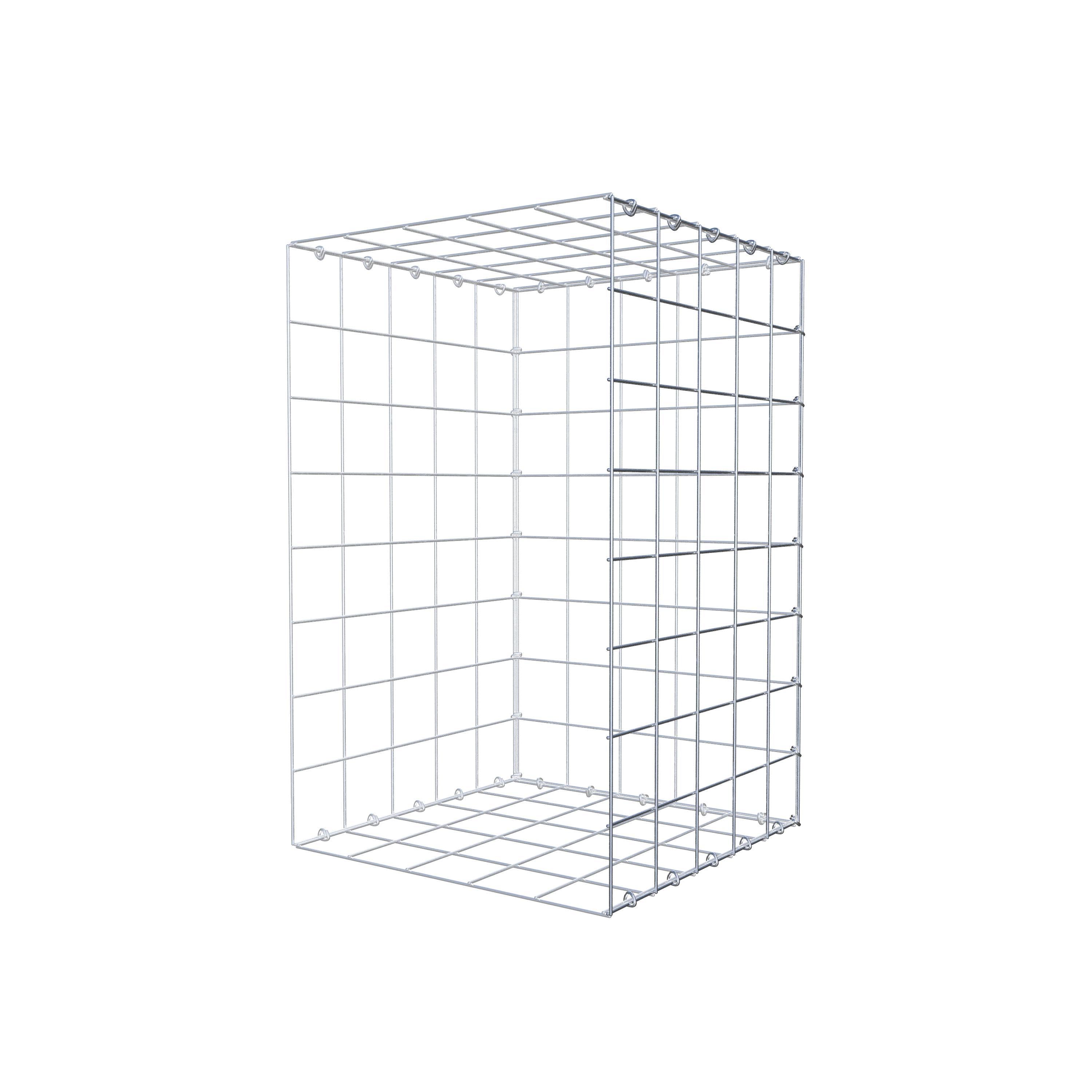 Monteret gabion type 2 80 cm x 50 cm x 50 cm (L x H x D), maskestørrelse 10 cm x 10 cm, C-ring