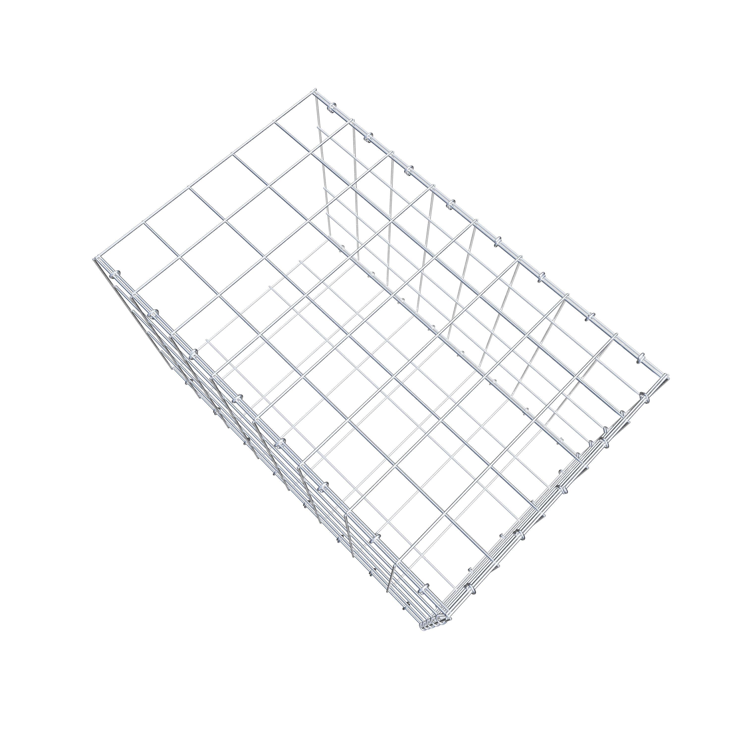 Monteret gabion type 2 80 cm x 50 cm x 50 cm (L x H x D), maskestørrelse 10 cm x 10 cm, C-ring