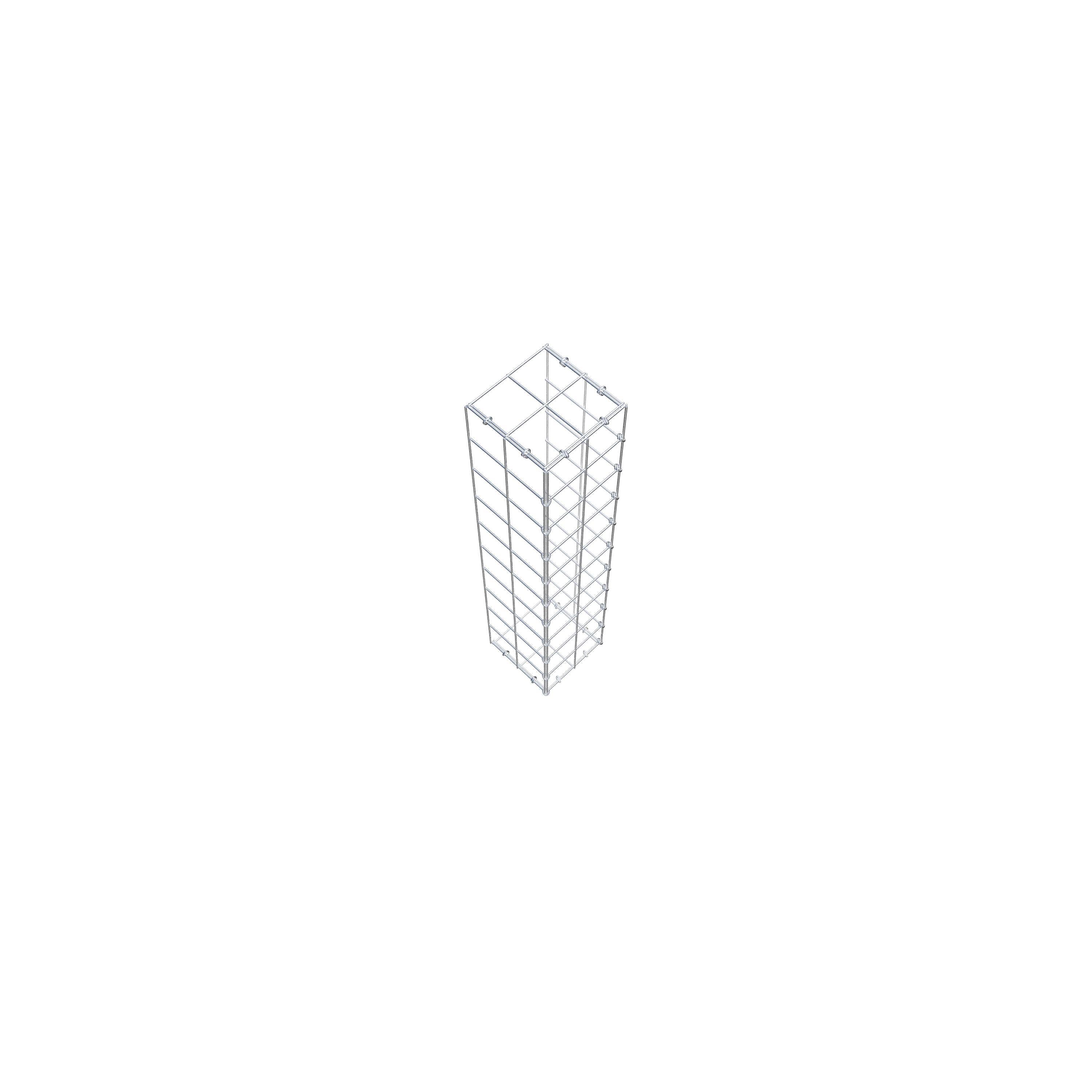 Mounted gabion type 2 100 cm x 20 cm x 20 cm (L x H x D), mesh size 10 cm x 10 cm, C-ring
