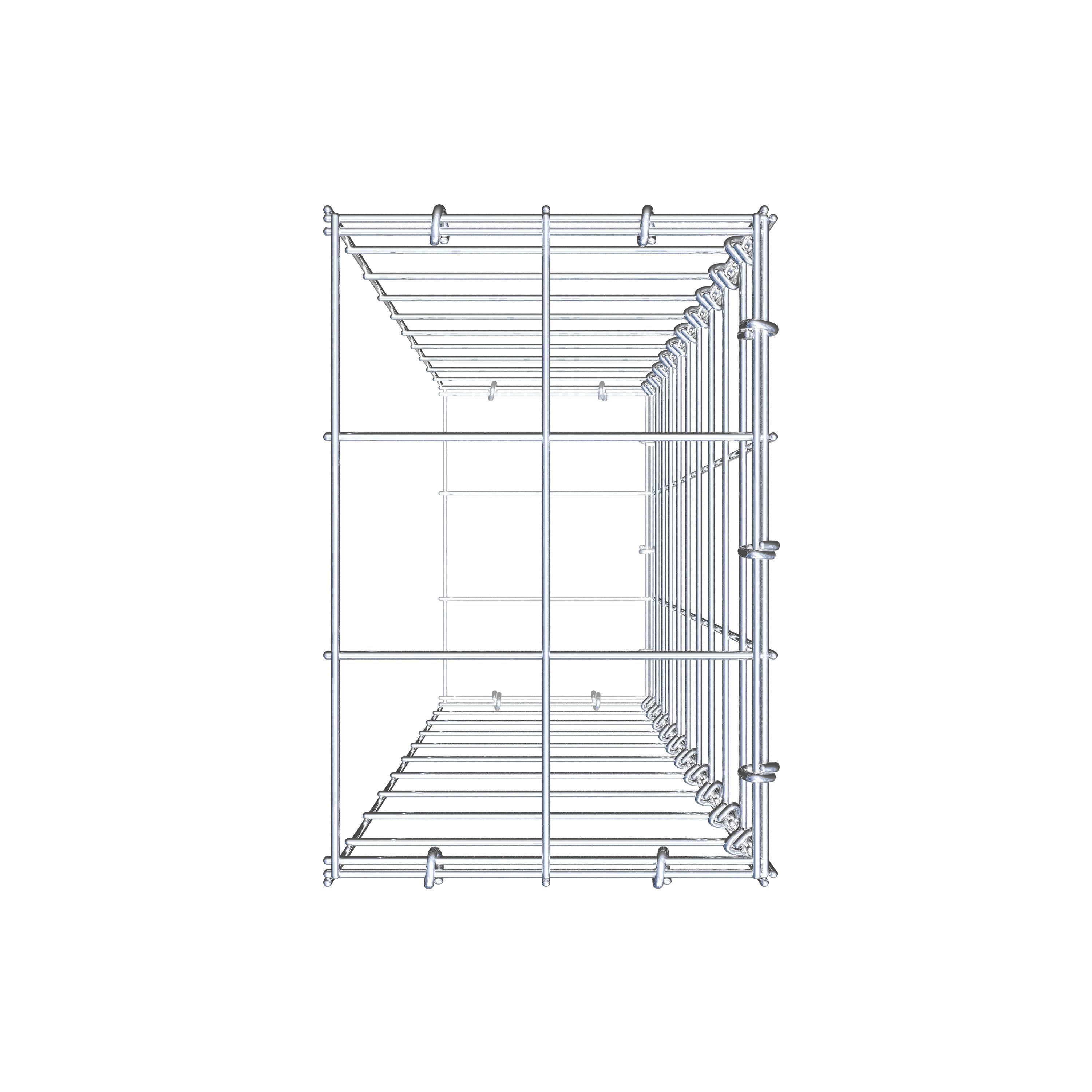 Schanskorf type 2 100 cm x 20 cm x 30 cm (L x H x D), maaswijdte 10 cm x 10 cm, C-ring