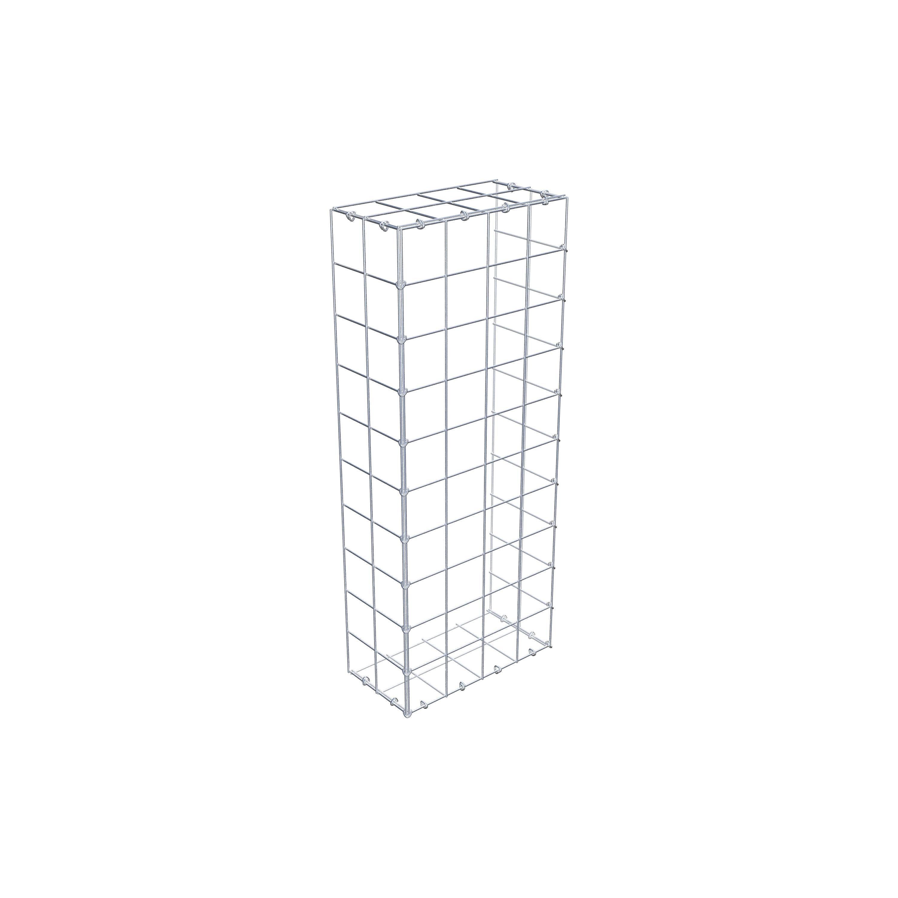 Monteret gabion type 2 100 cm x 20 cm x 40 cm (L x H x D), maskestørrelse 10 cm x 10 cm, C-ring