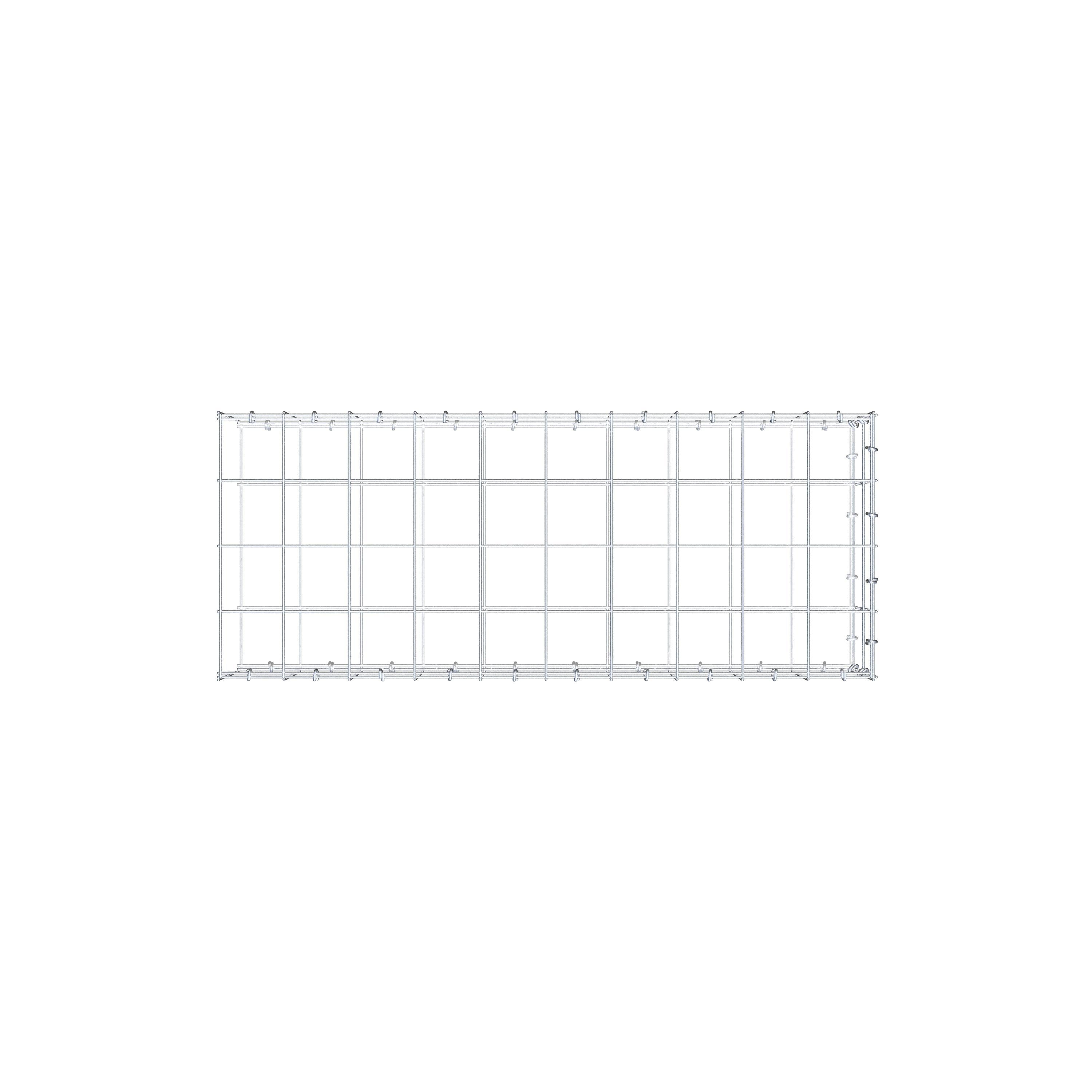Anbaugabione Typ 2 100 cm x 20 cm x 40 cm (L x H x T), Maschenweite 10 cm x 10 cm, C-Ring