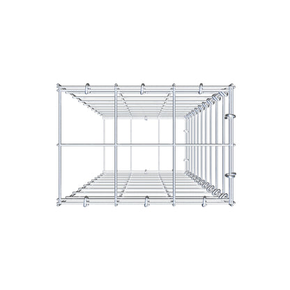 Mounted gabion type 2 100 cm x 30 cm x 20 cm (L x H x D), mesh size 10 cm x 10 cm, C-ring