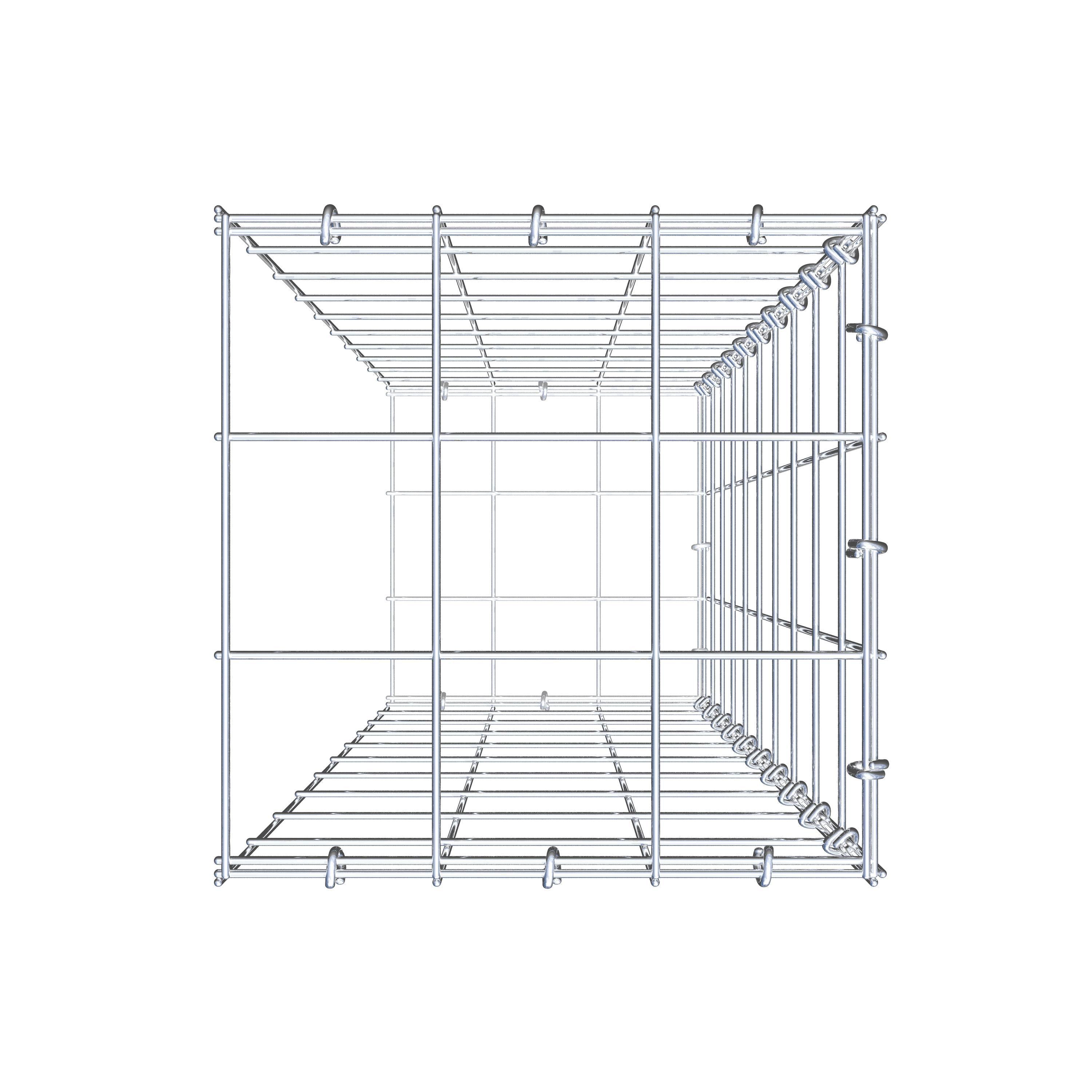 Monteret gabion type 2 100 cm x 30 cm x 30 cm (L x H x D), maskestørrelse 10 cm x 10 cm, C-ring