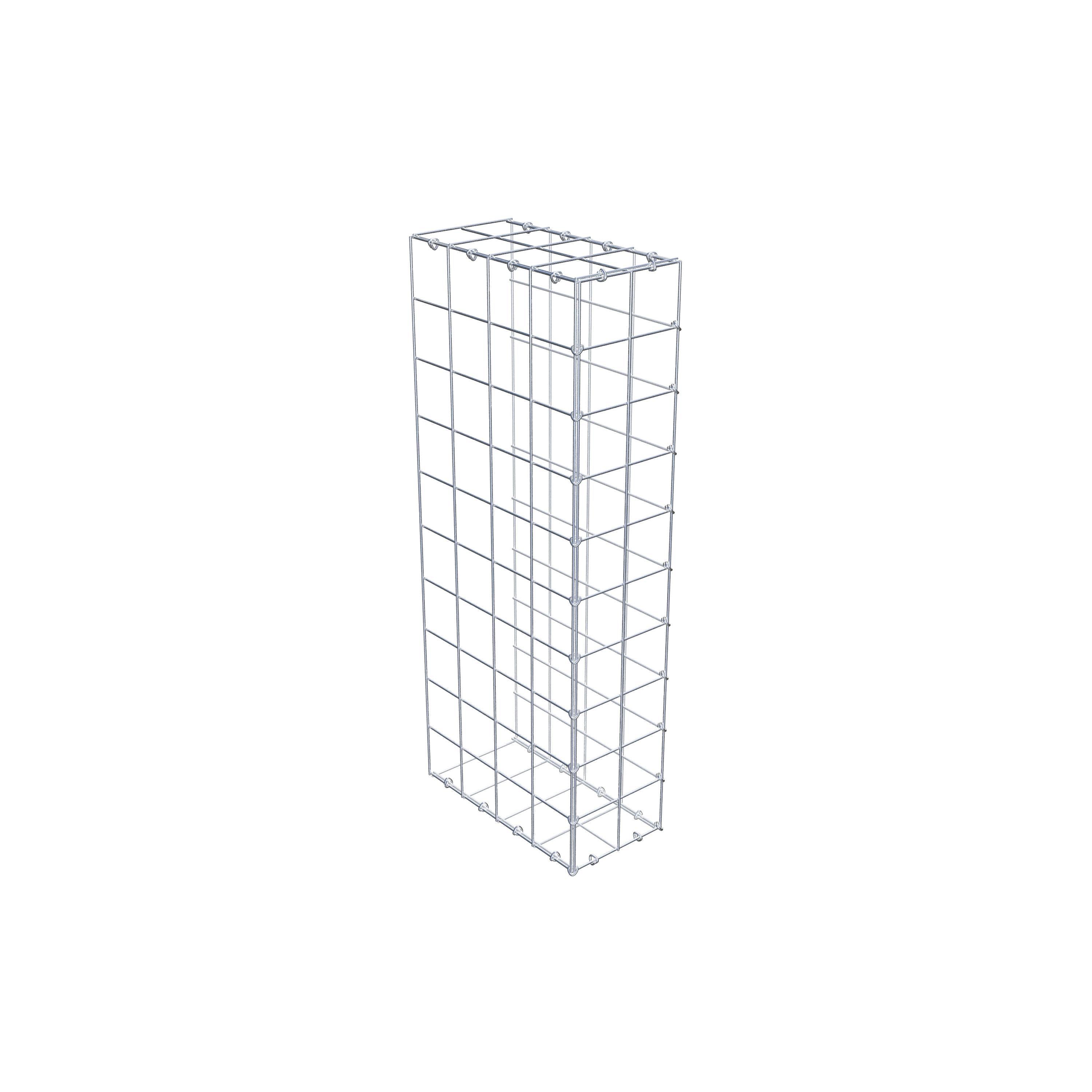 Monteret gabion type 2 100 cm x 40 cm x 20 cm (L x H x D), maskestørrelse 10 cm x 10 cm, C-ring