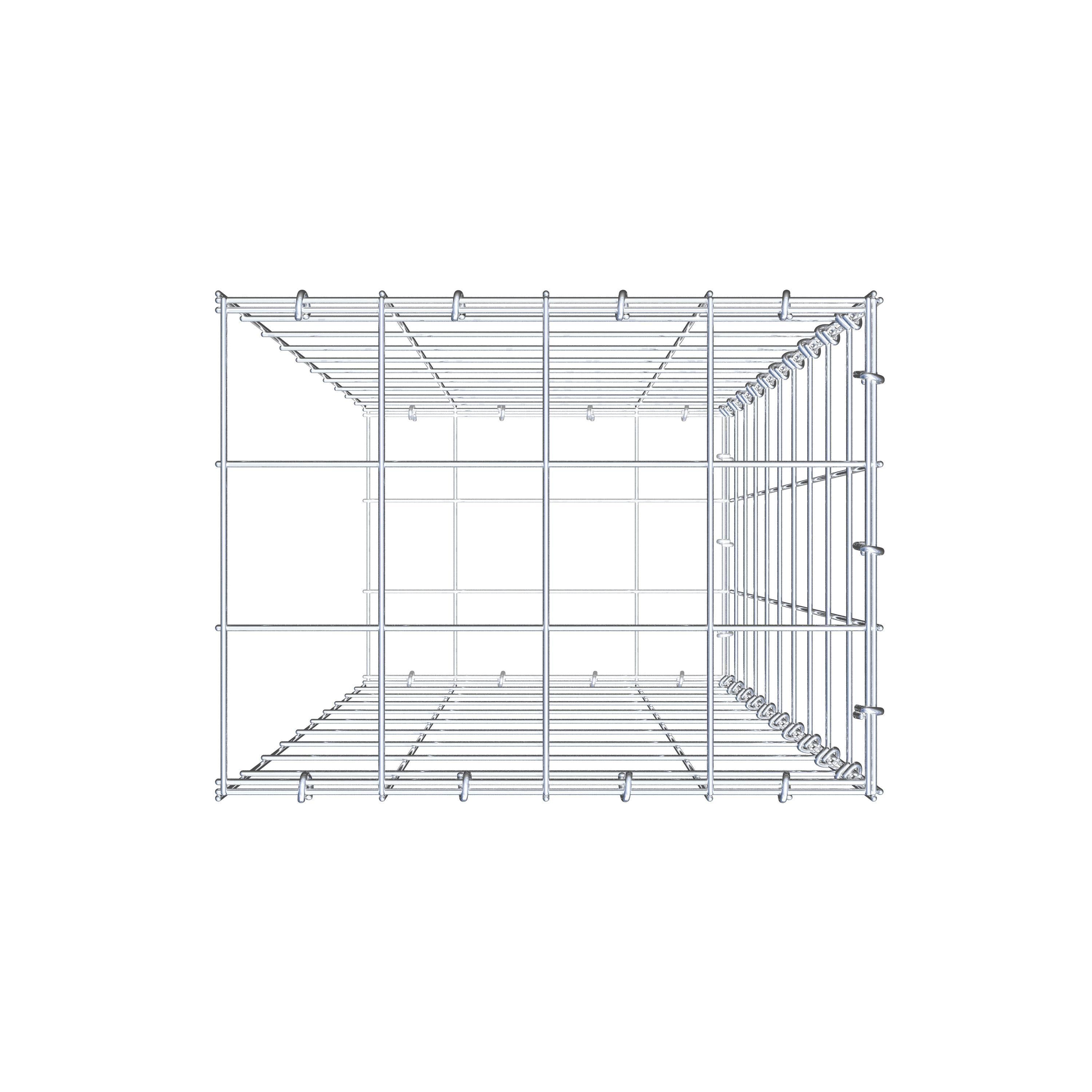 Schanskorf type 2 100 cm x 40 cm x 30 cm (L x H x D), maaswijdte 10 cm x 10 cm, C-ring