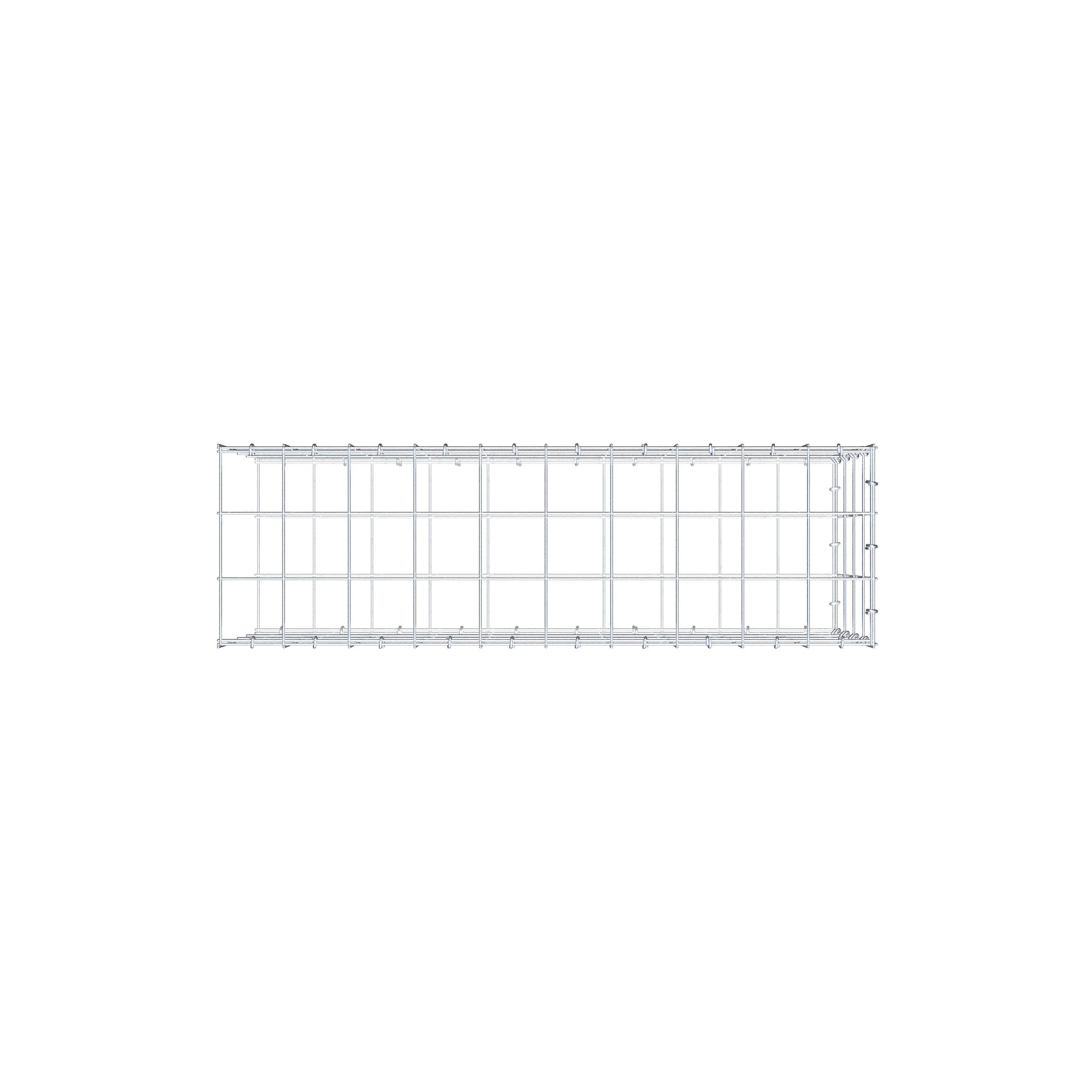 Schanskorf type 2 100 cm x 40 cm x 30 cm (L x H x D), maaswijdte 10 cm x 10 cm, C-ring