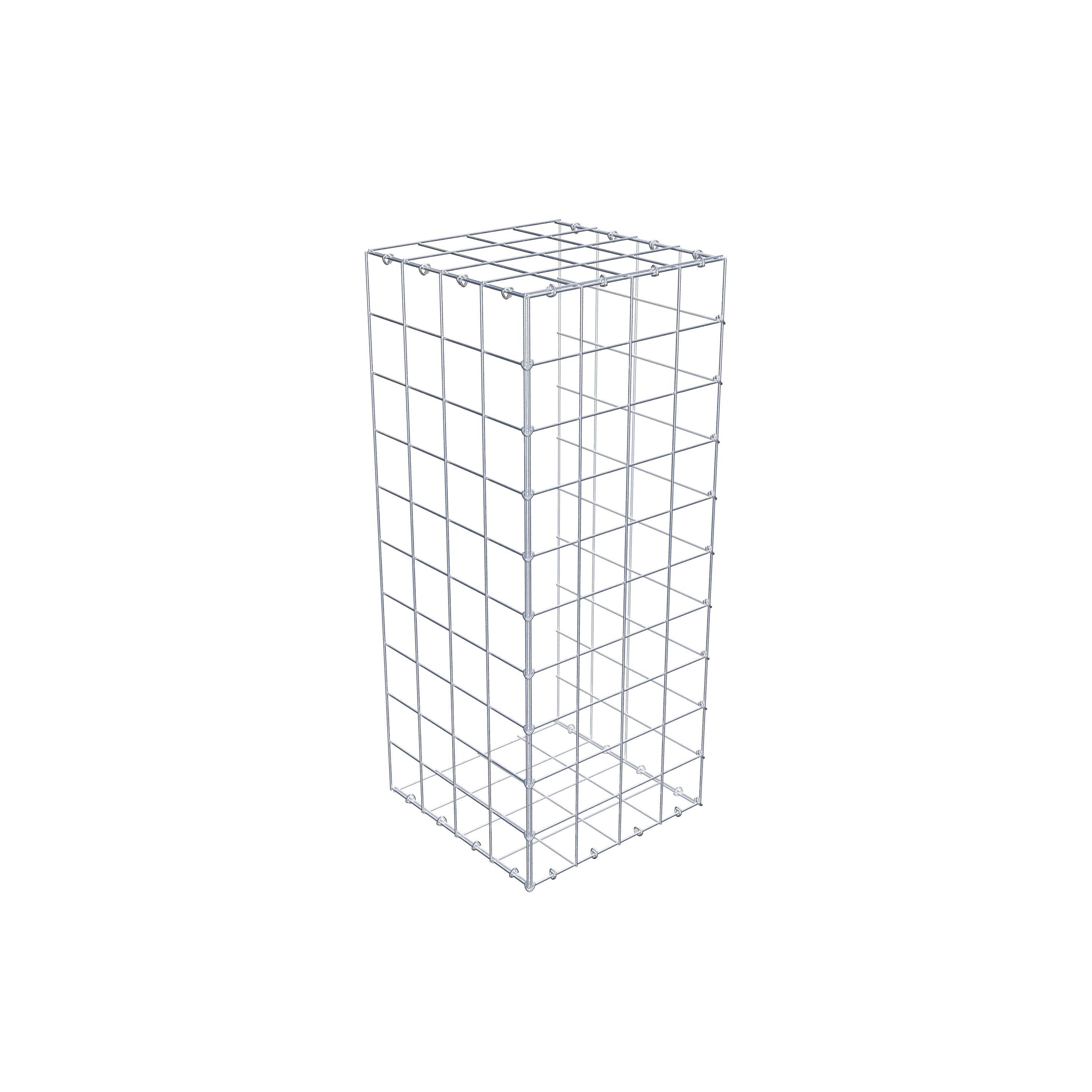 Mounted gabion type 2 100 cm x 40 cm x 40 cm (L x H x D), mesh size 10 cm x 10 cm, C-ring