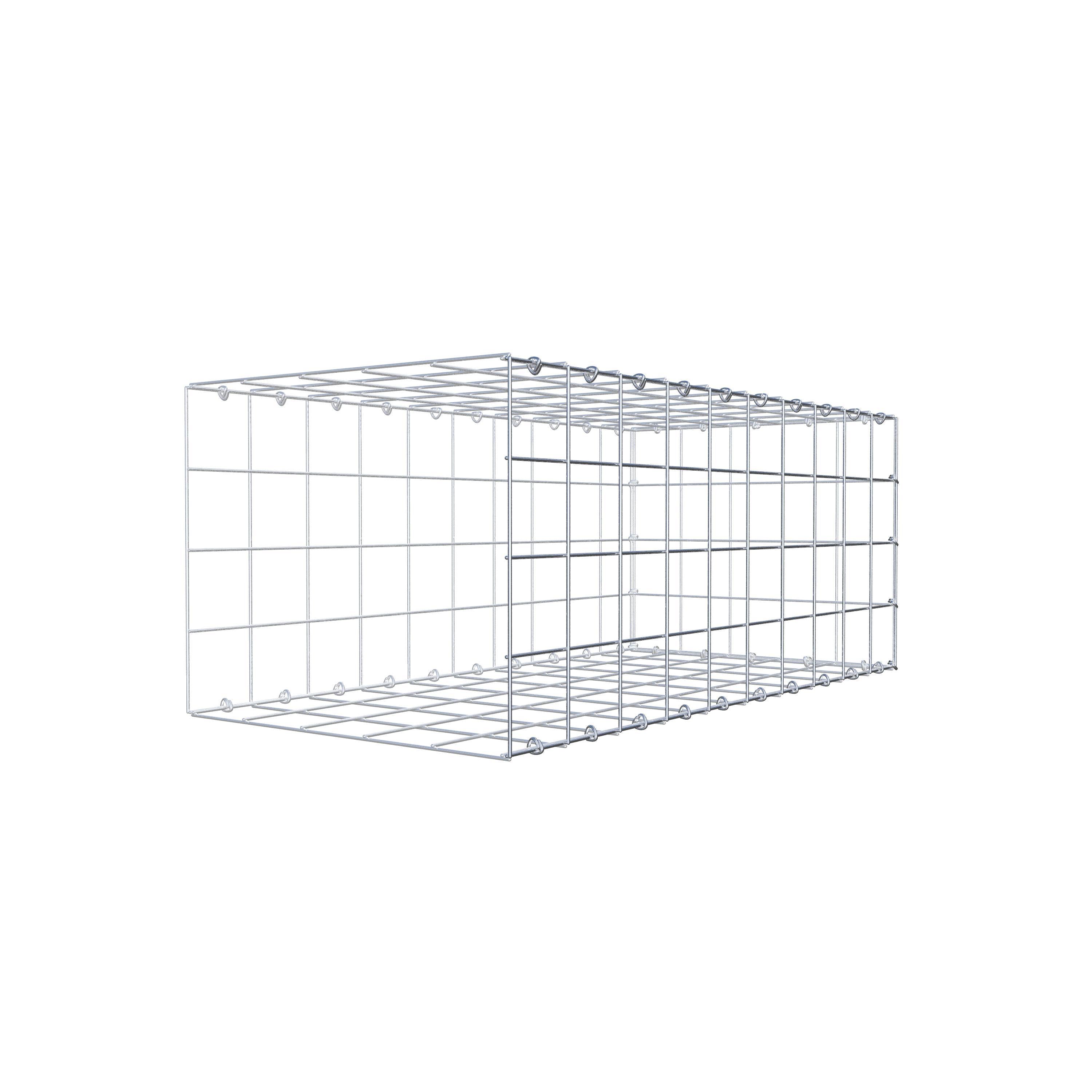 Type 2 oplegkorf 100 cm x 40 cm x 50 cm (L x H x D), maaswijdte 10 cm x 10 cm, C-ring