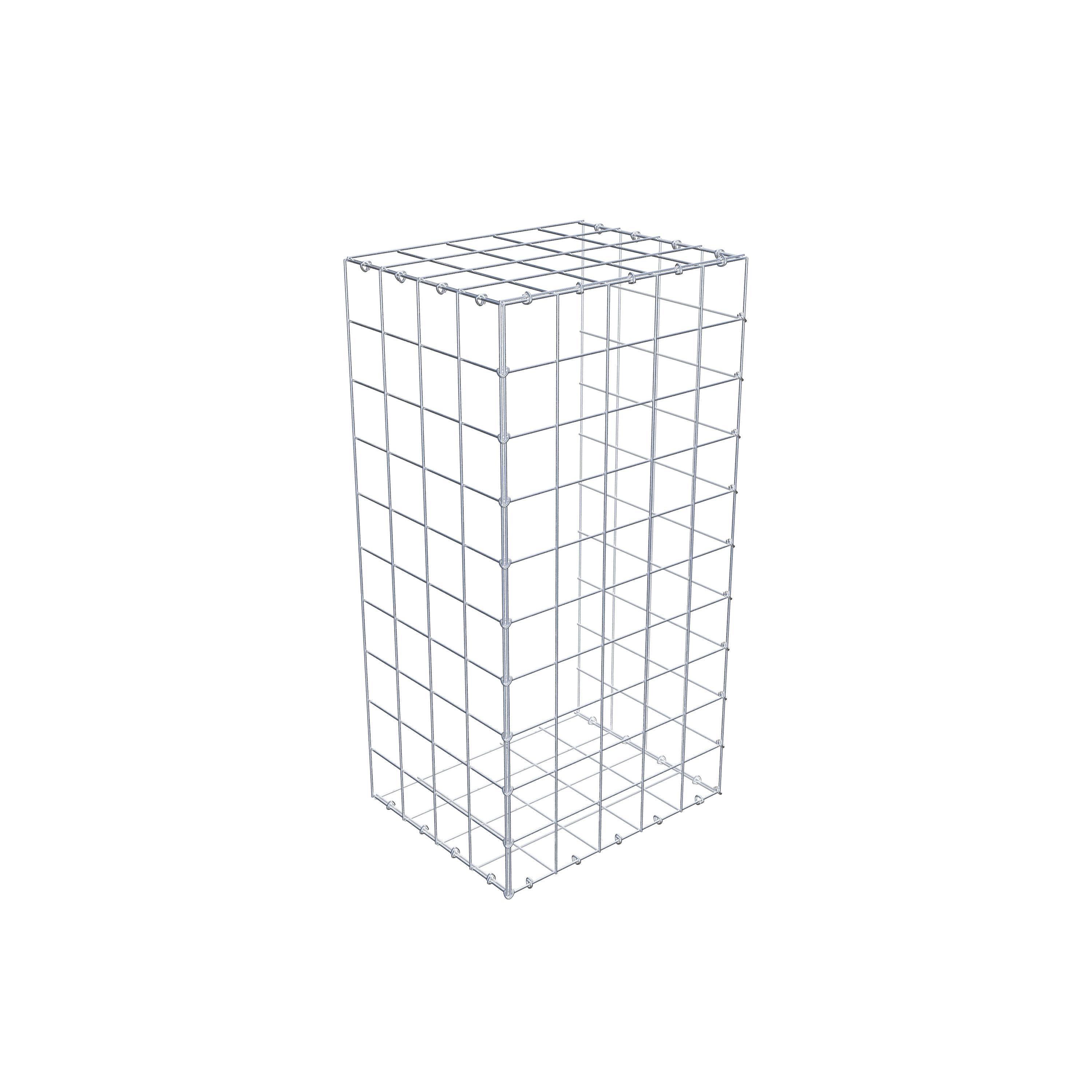 Type 2 oplegkorf 100 cm x 40 cm x 50 cm (L x H x D), maaswijdte 10 cm x 10 cm, C-ring