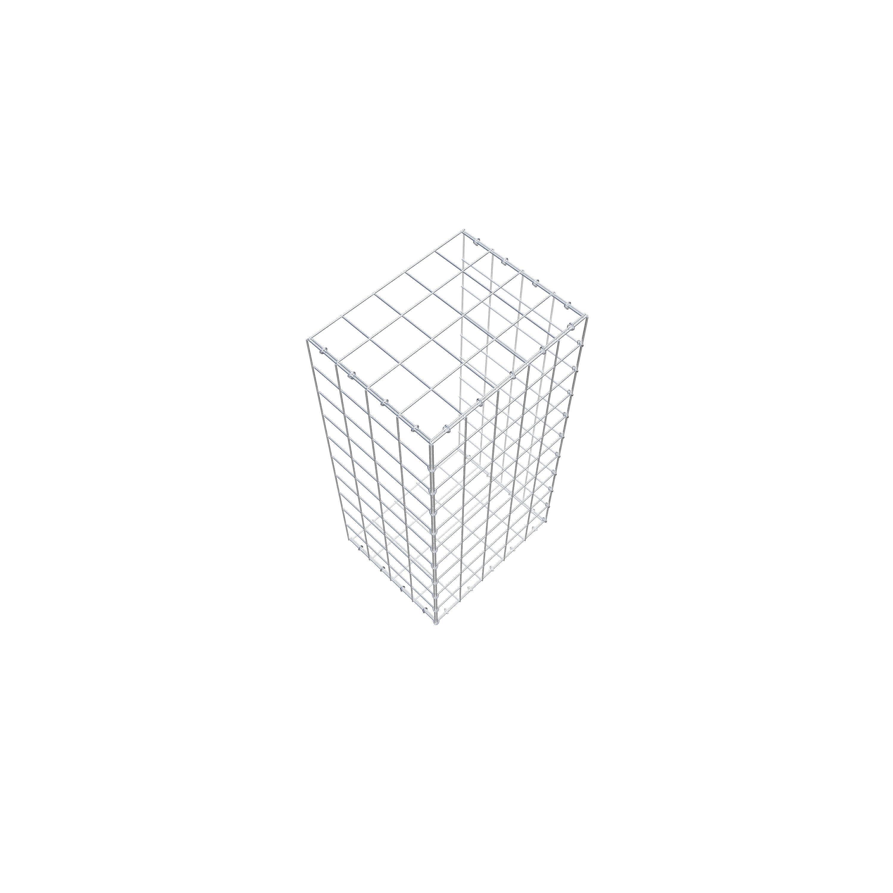 Type 2 oplegkorf 100 cm x 40 cm x 50 cm (L x H x D), maaswijdte 10 cm x 10 cm, C-ring