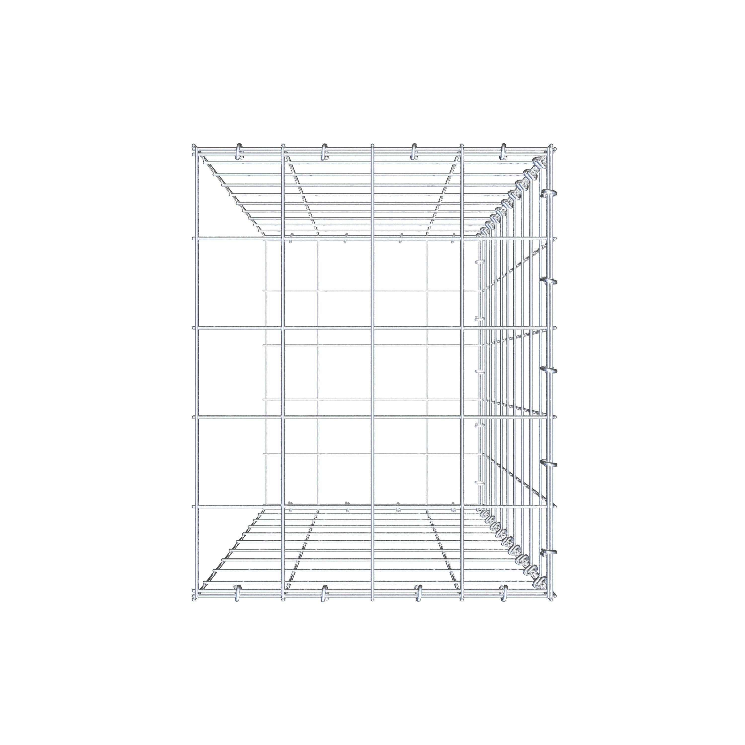 Gabbione aggiuntivo di tipo 2 100 cm x 40 cm x 50 cm (L x H x P), maglia 10 cm x 10 cm, anello a C