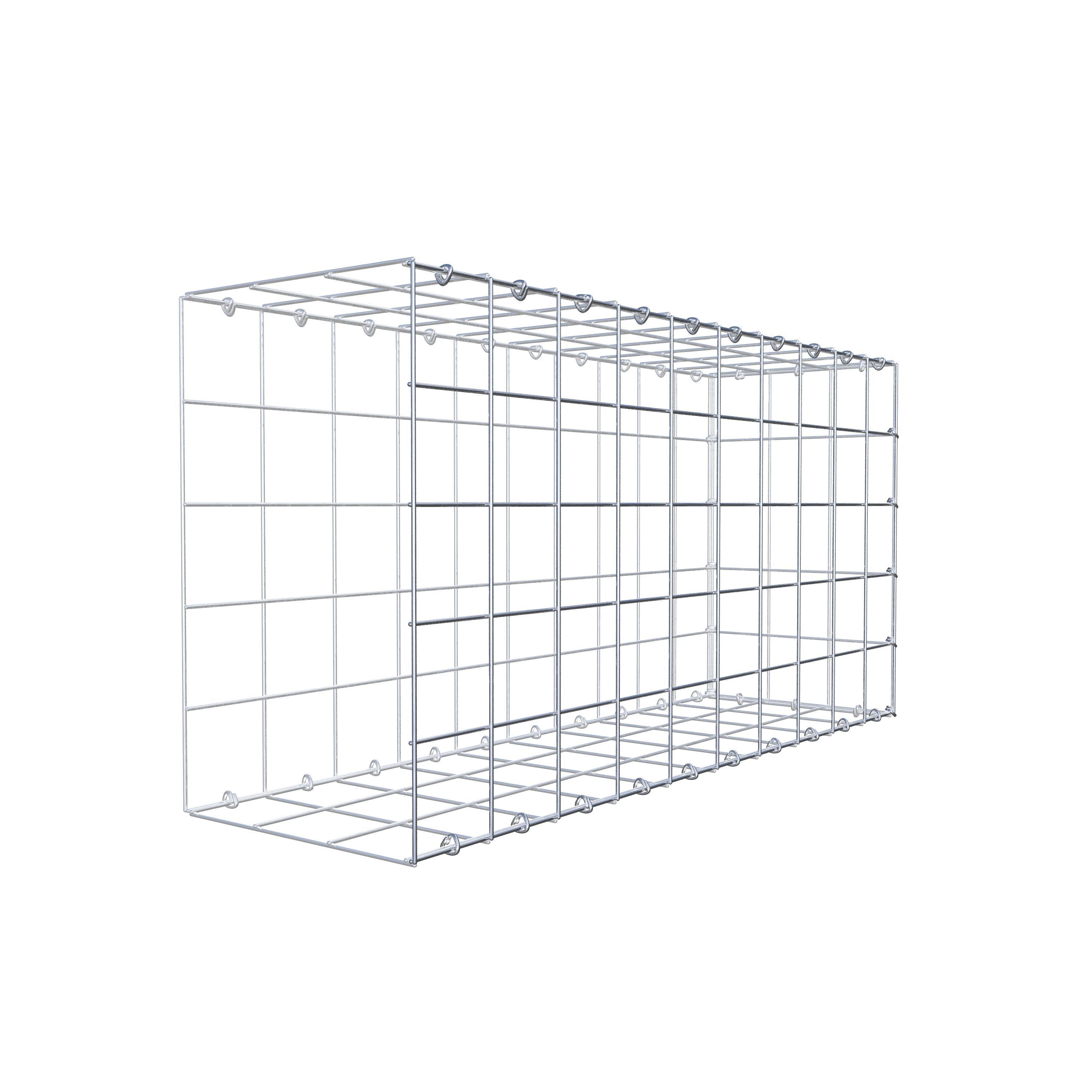 Monteret gabion type 2 100 cm x 50 cm x 30 cm (L x H x D), maskestørrelse 10 cm x 10 cm, C-ring