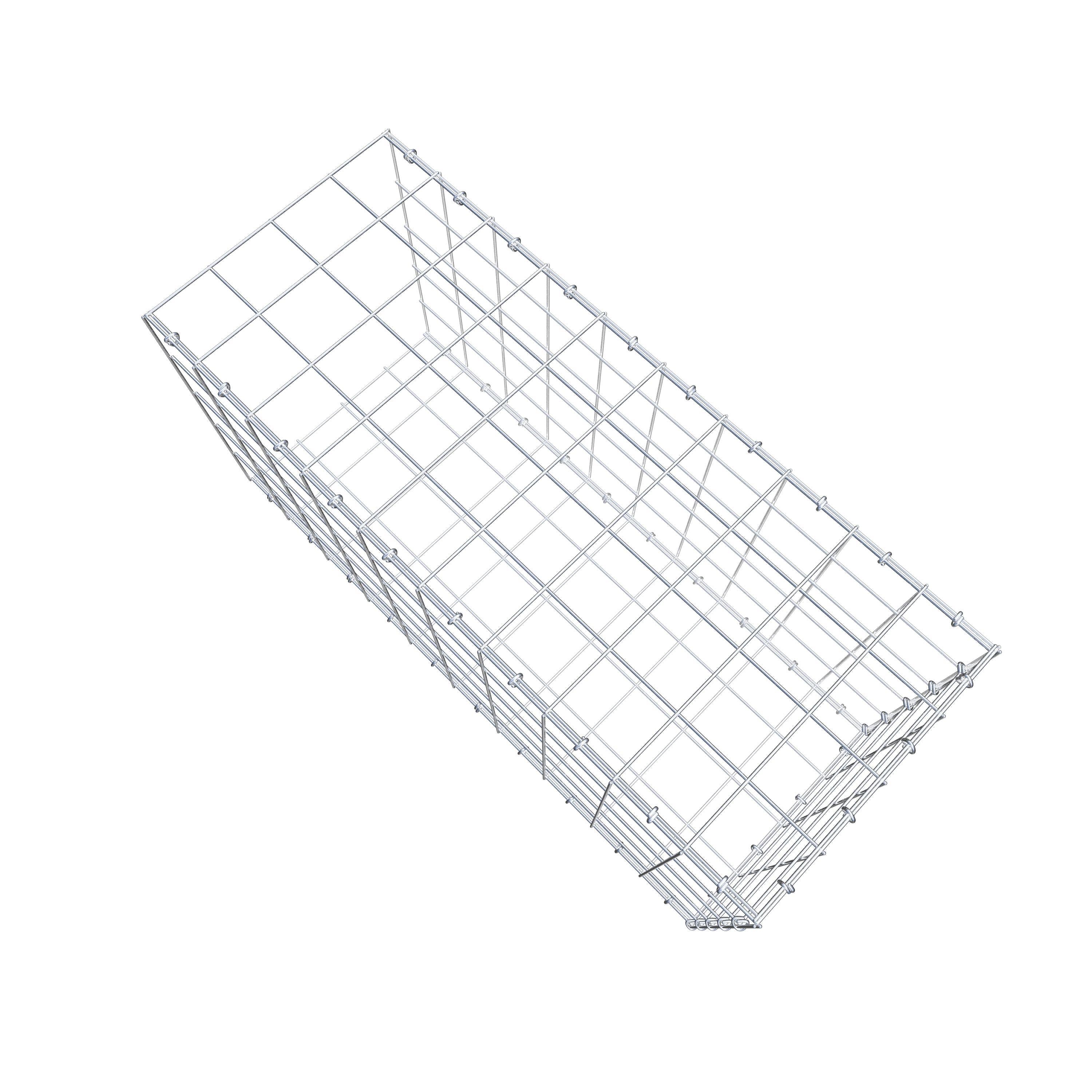 Monteret gabion type 2 100 cm x 50 cm x 40 cm (L x H x D), maskestørrelse 10 cm x 10 cm, C-ring