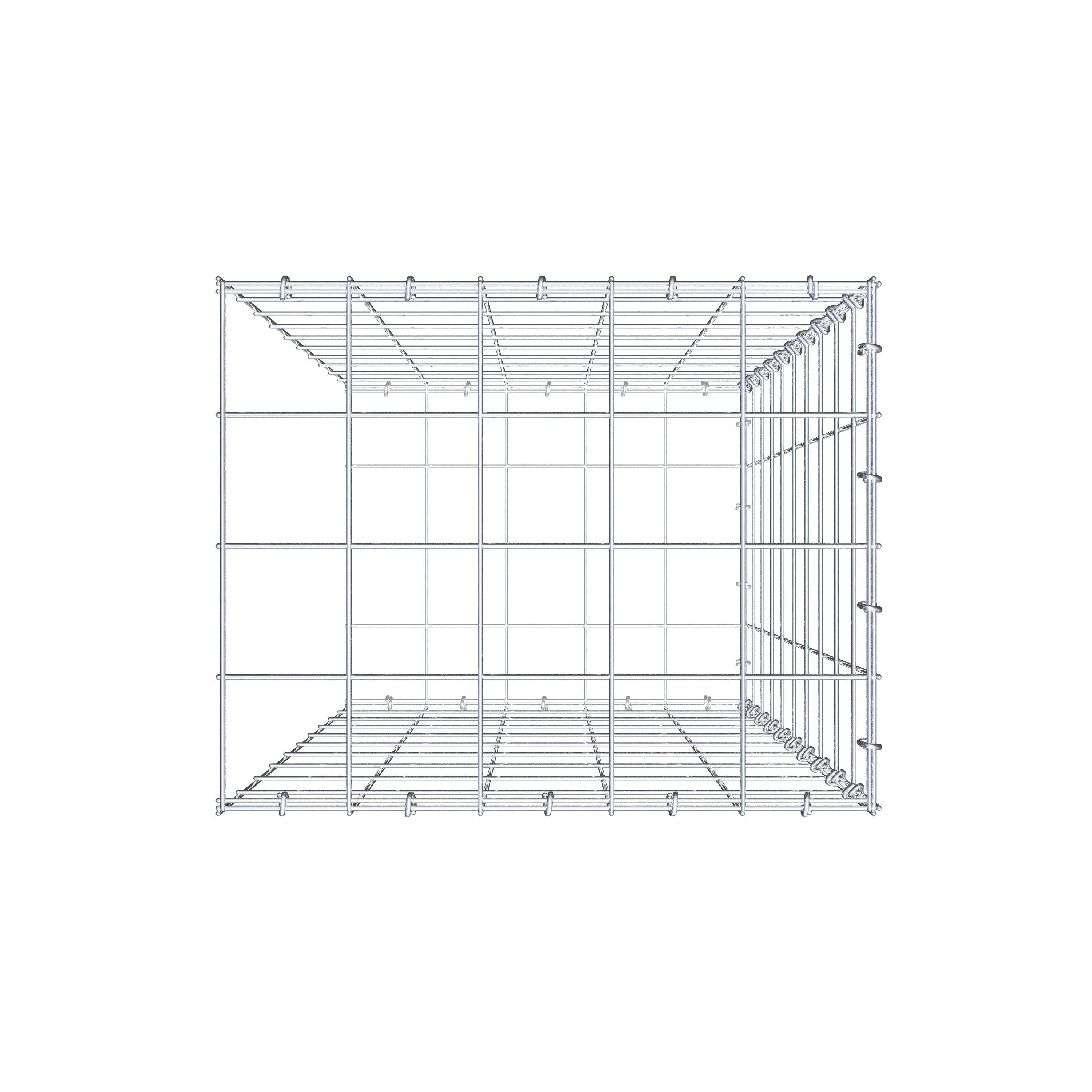 Schanskorf type 2 100 cm x 50 cm x 40 cm (L x H x D), maaswijdte 10 cm x 10 cm, C-ring