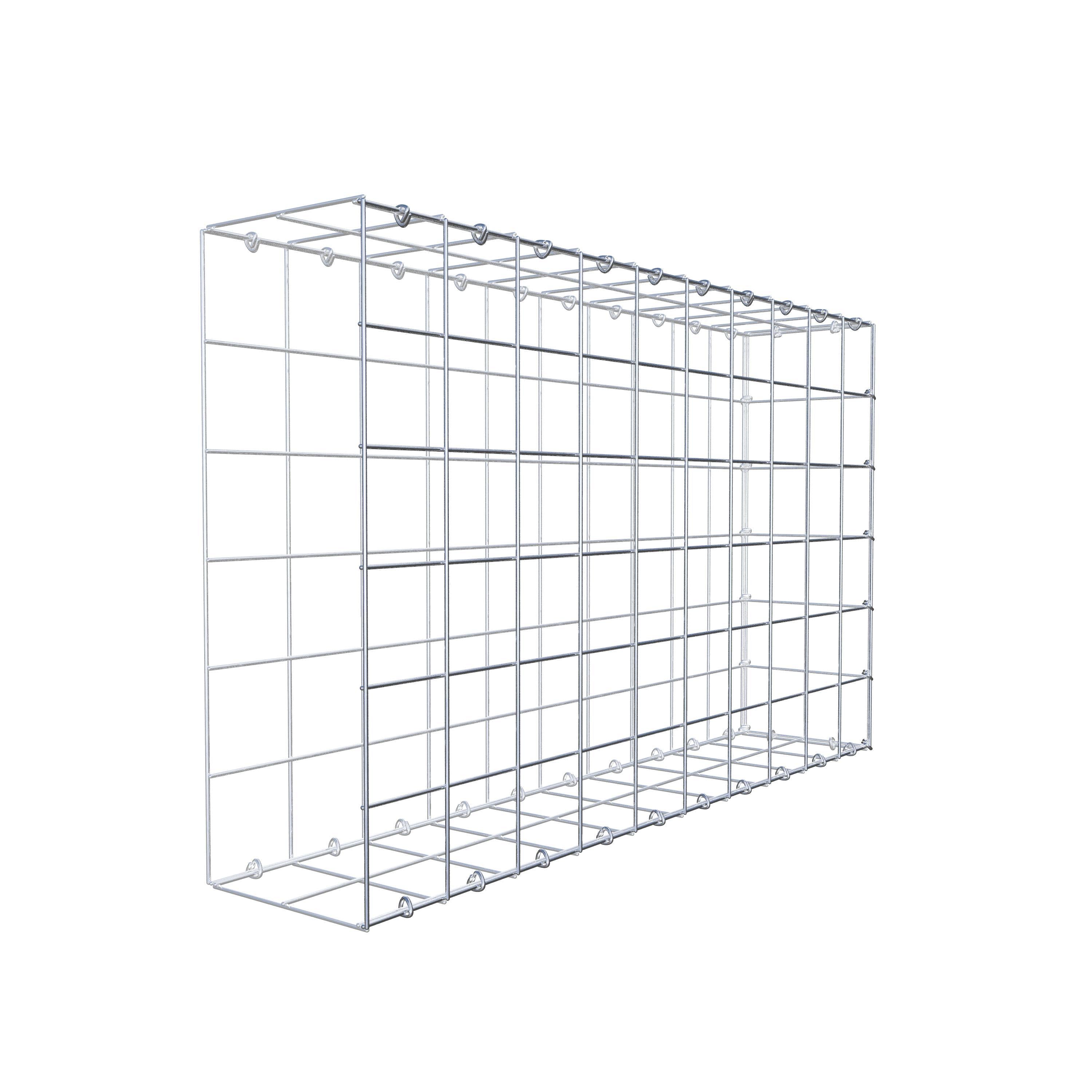 Mounted gabion type 2 100 cm x 60 cm x 20 cm (L x H x D), mesh size 10 cm x 10 cm, C-ring