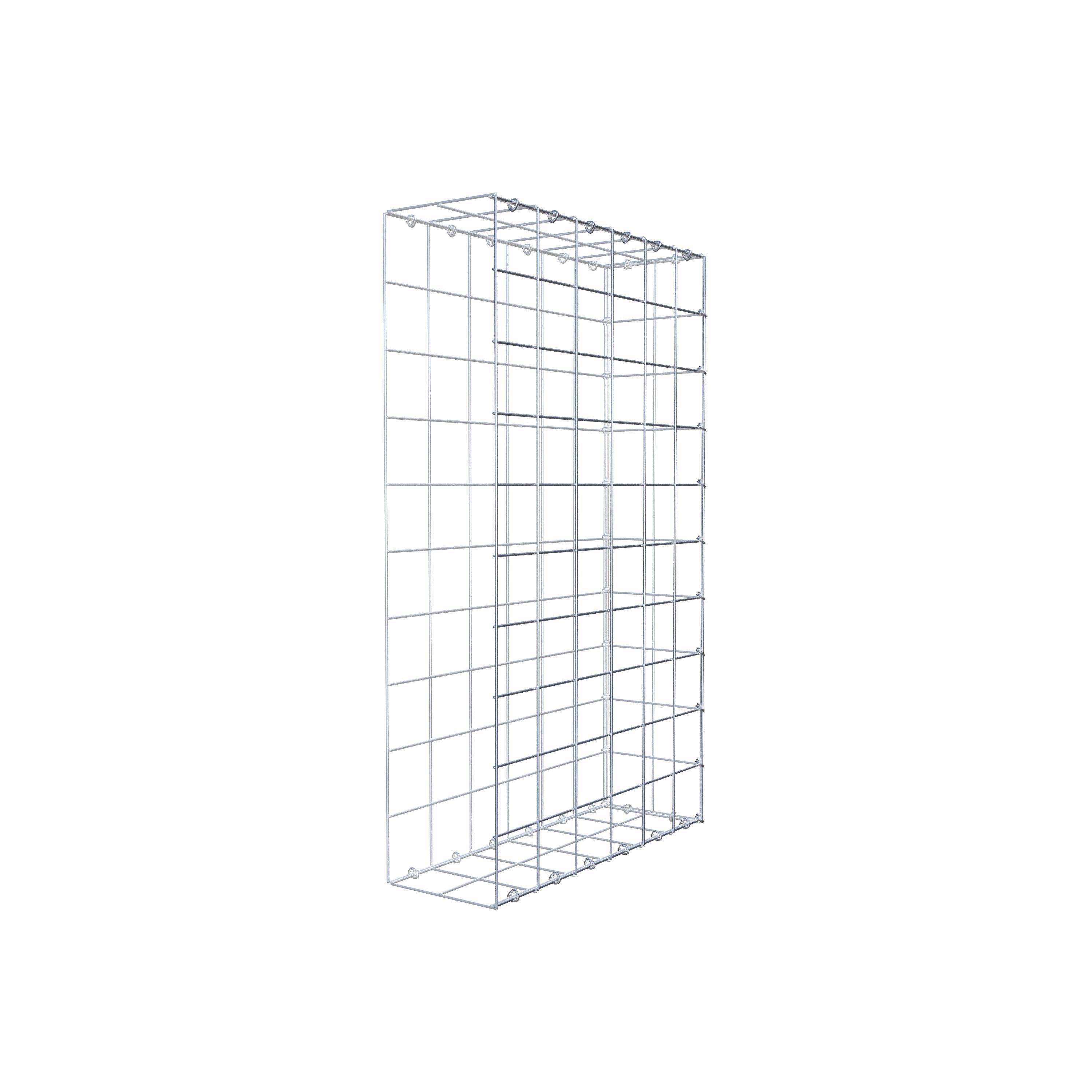 Mounted gabion type 2 100 cm x 60 cm x 20 cm (L x H x D), mesh size 10 cm x 10 cm, C-ring